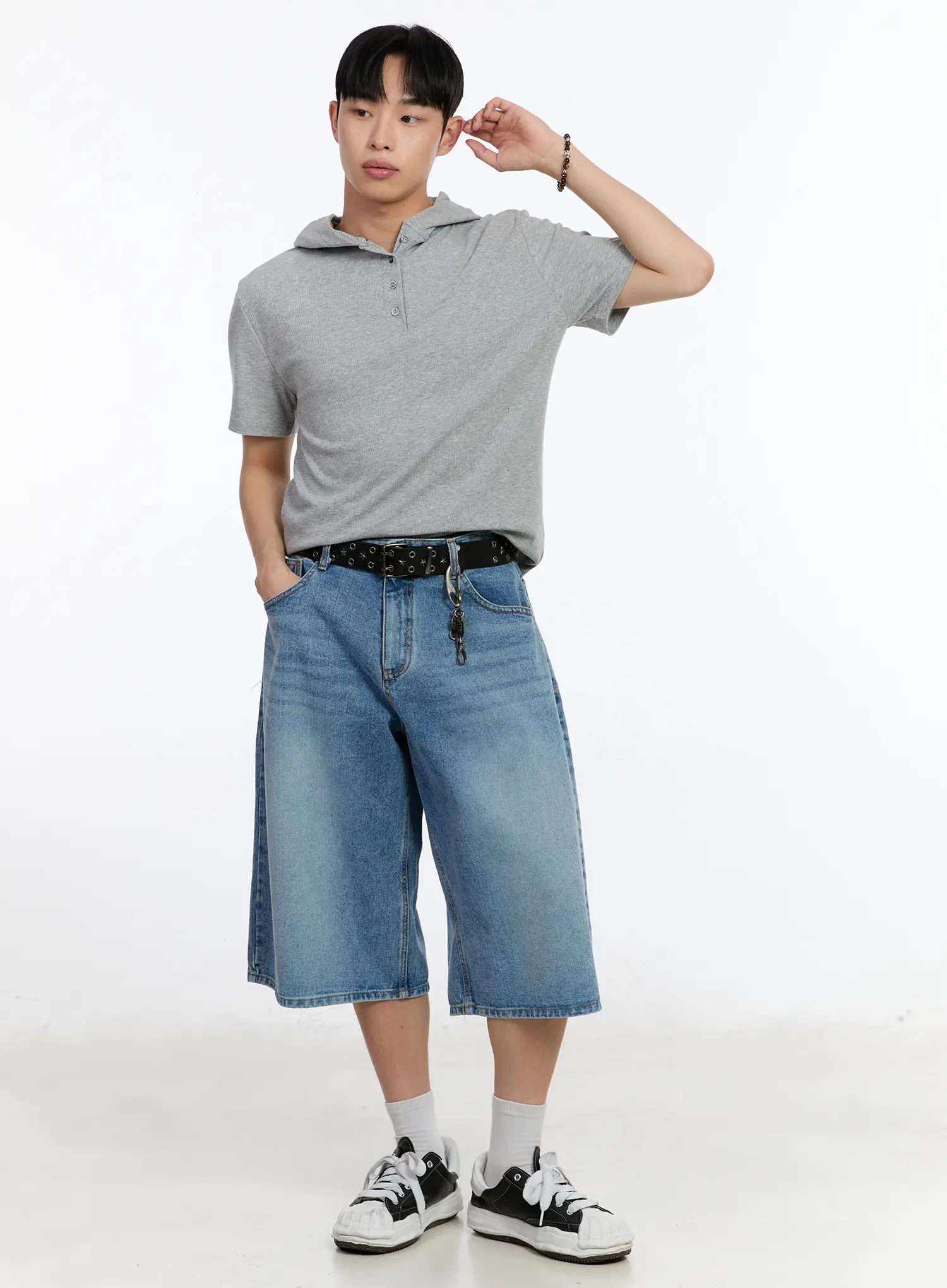 Men's Hooded Short Sleeve Tee IA507 - Image 8
