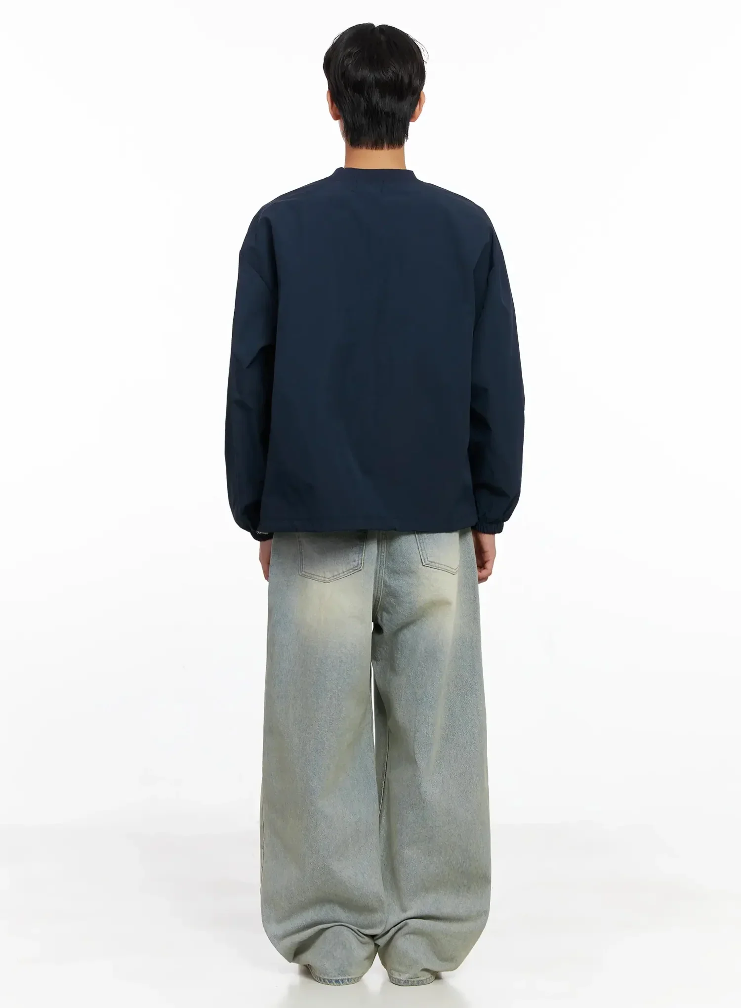 Men's Light Fade Wide-Leg Jeans IO516 - Image 12