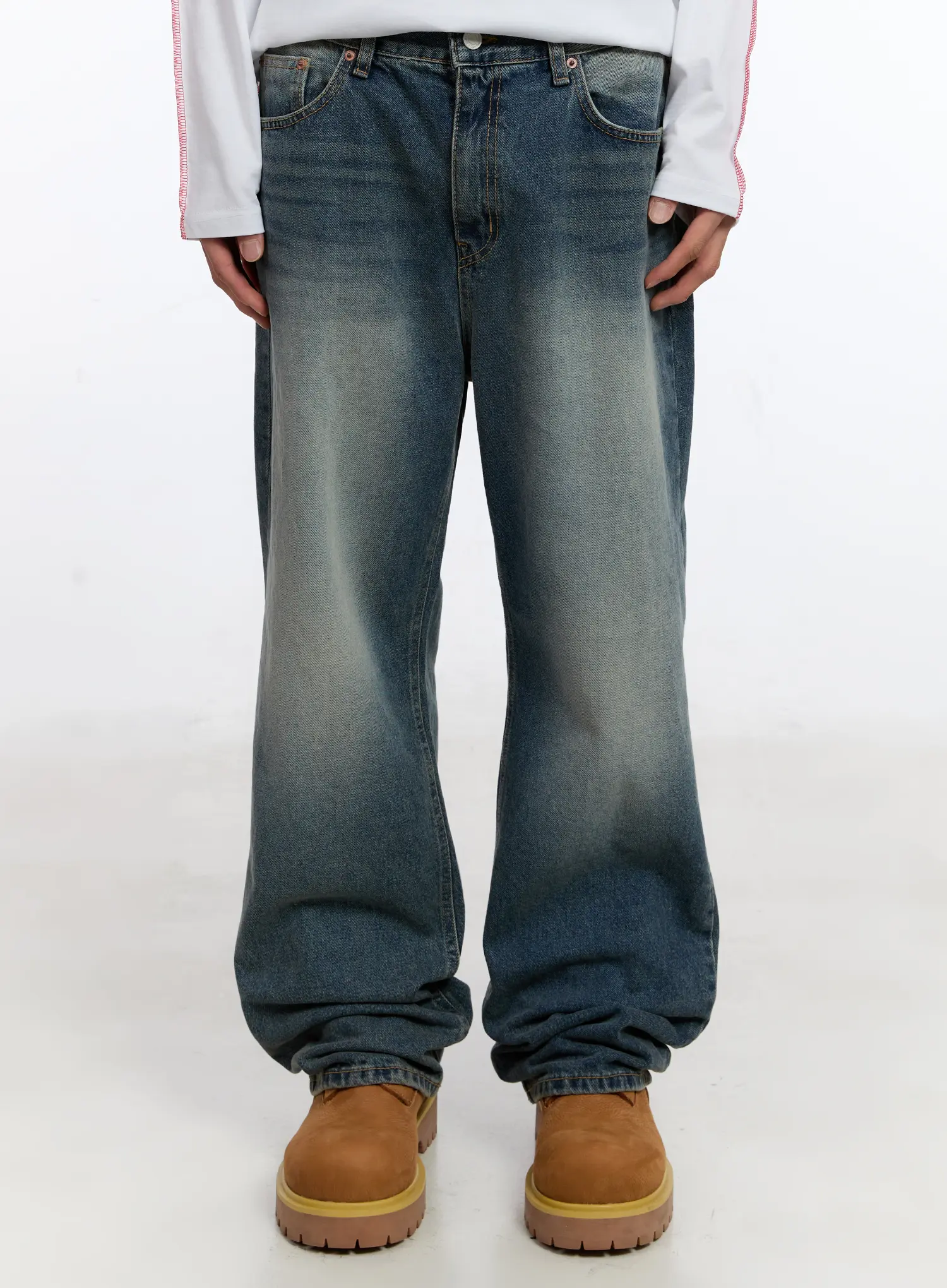 Men's Loose-Fit Straight Jeans IN528