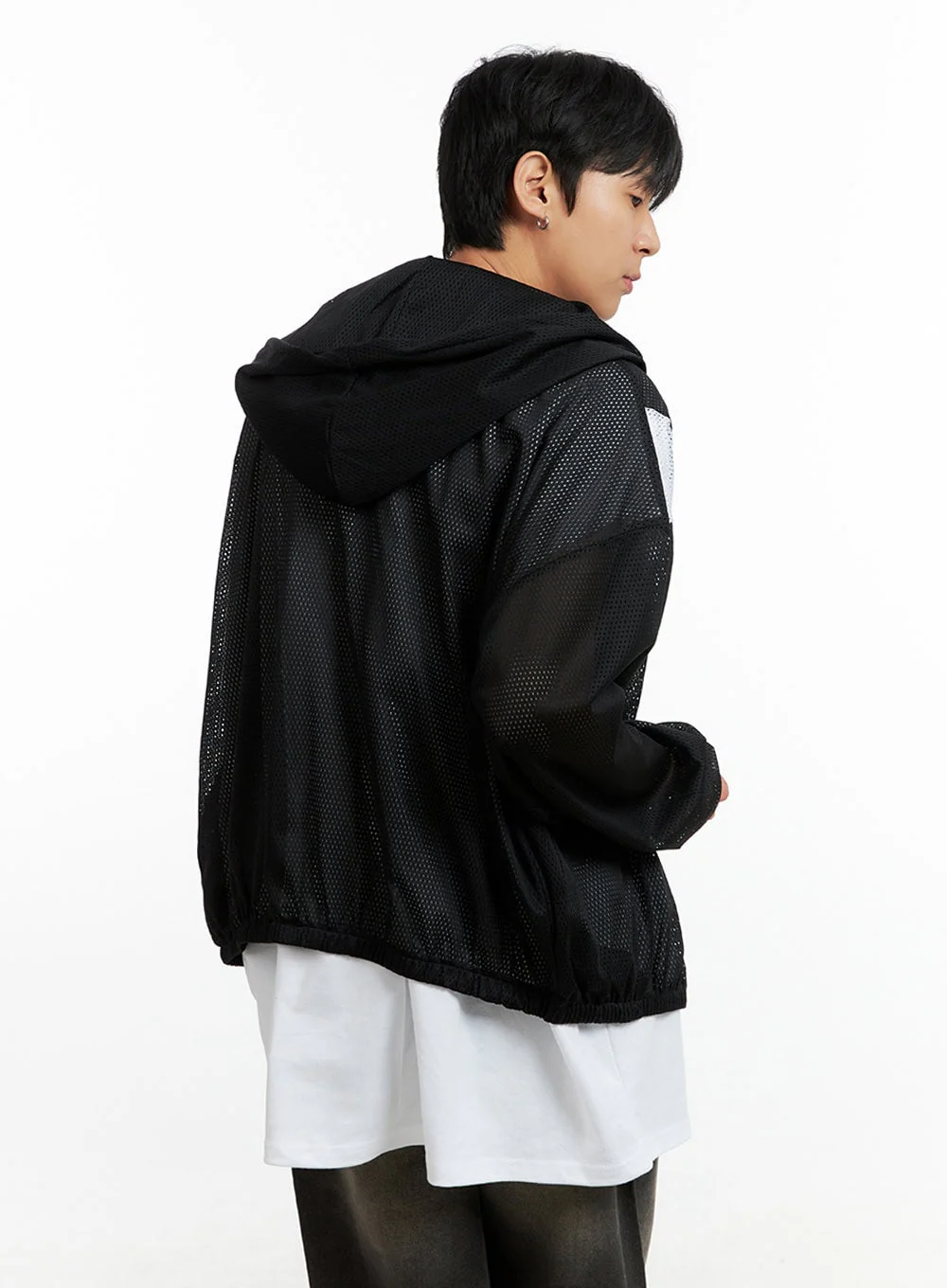 Men's Mesh Hoodie Jacket IG402 - Image 5