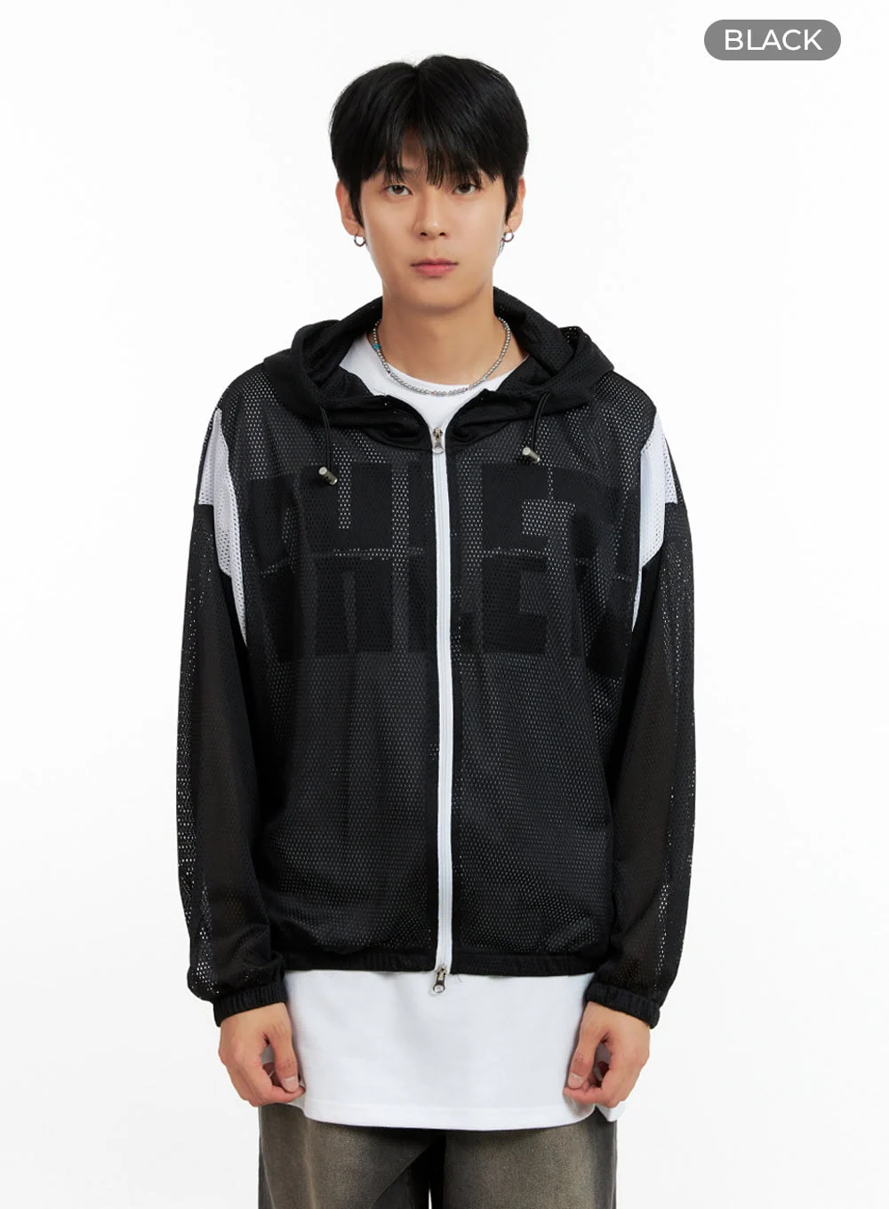 Men's Mesh Hoodie Jacket IG402 - Image 8
