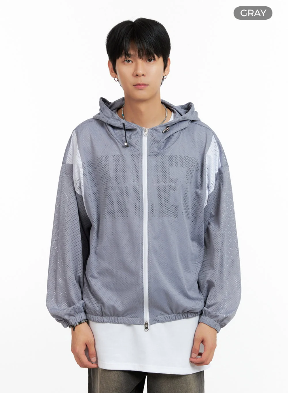 Men's Mesh Hoodie Jacket IG402 - Image 9