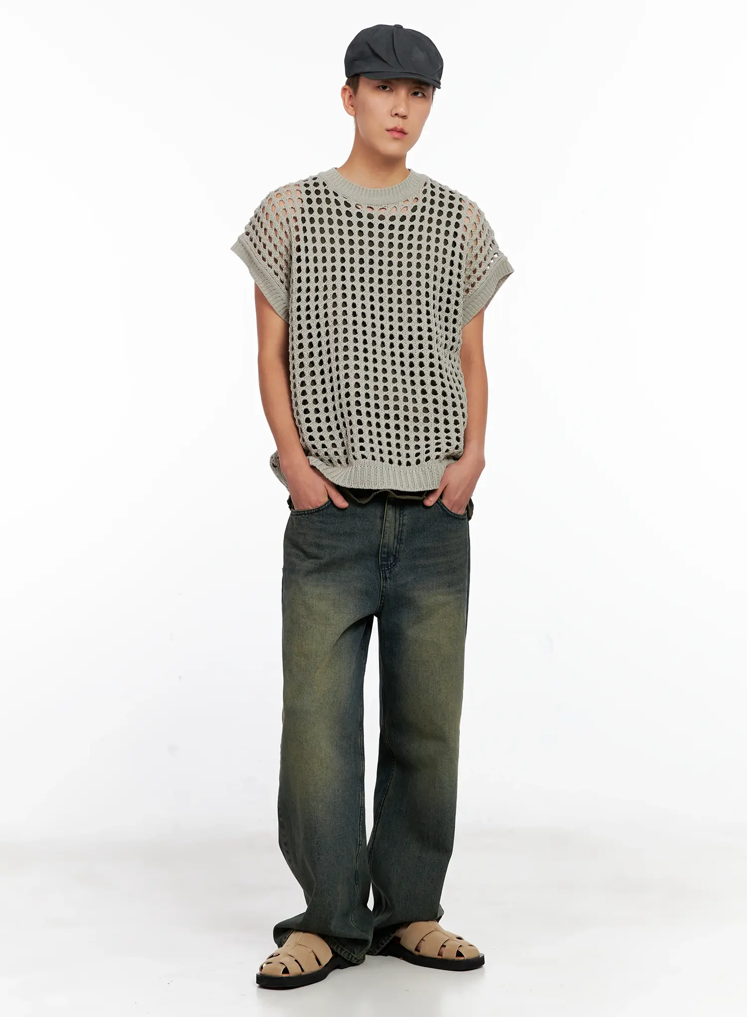 Men's Mesh Knit Vest IG508
