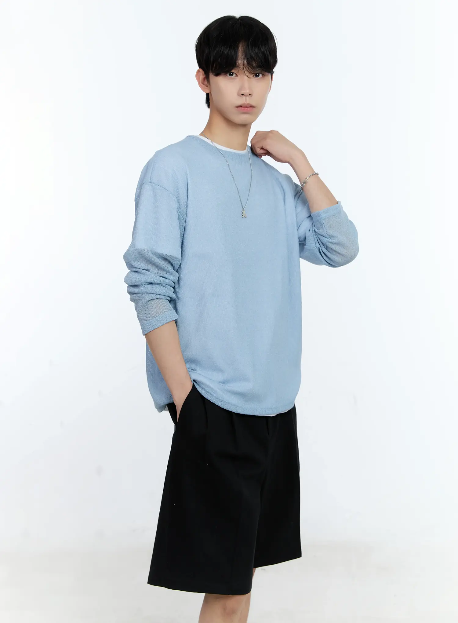 Men's Mesh Long-Sleeve Top IG501 - Image 2