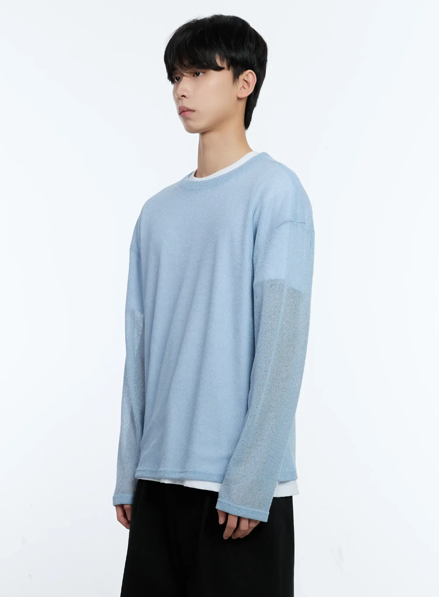 Men's Mesh Long-Sleeve Top IG501 - Image 4