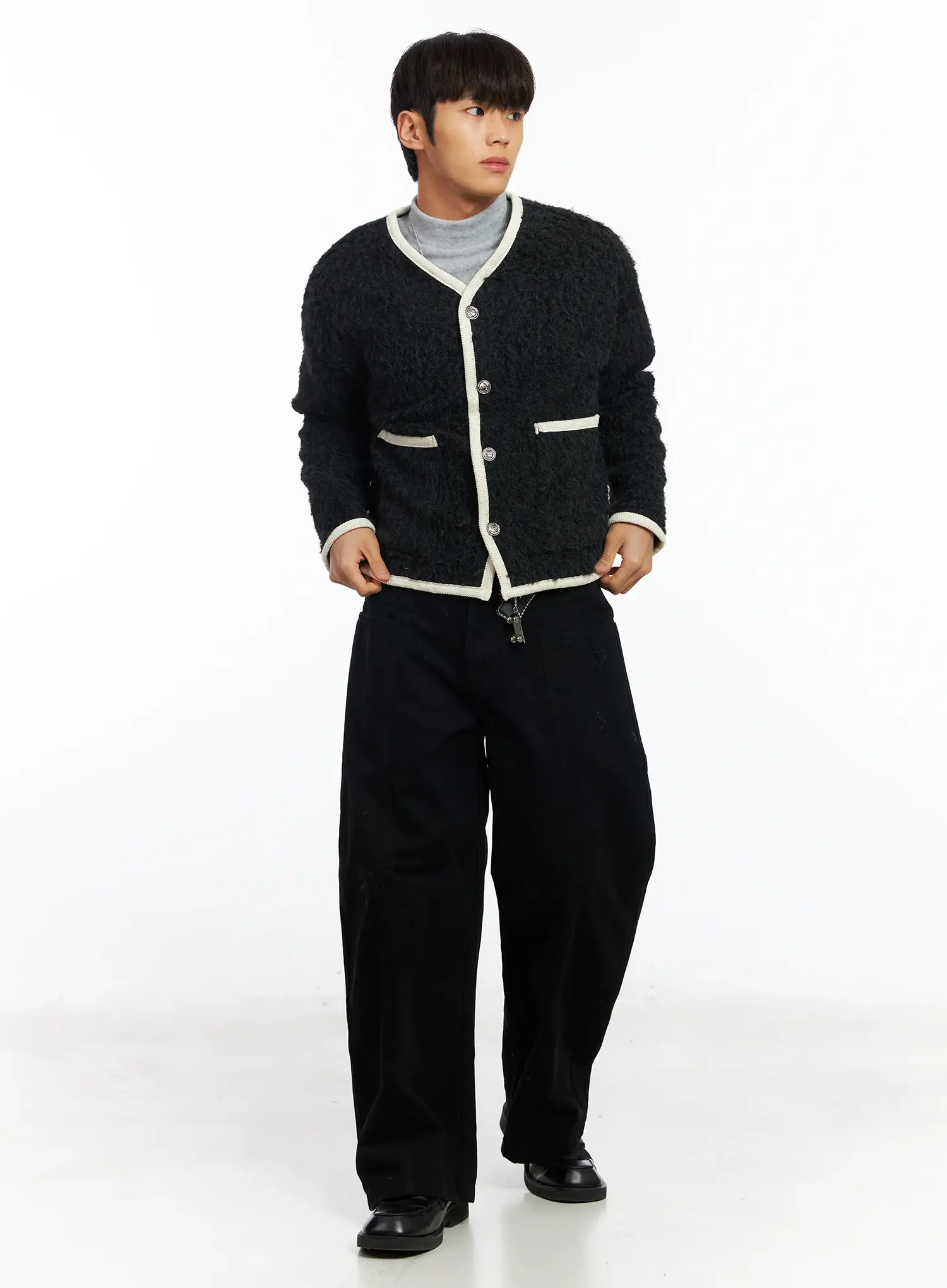 Men's Neutral Tone Mock Neck IF504 - Image 10