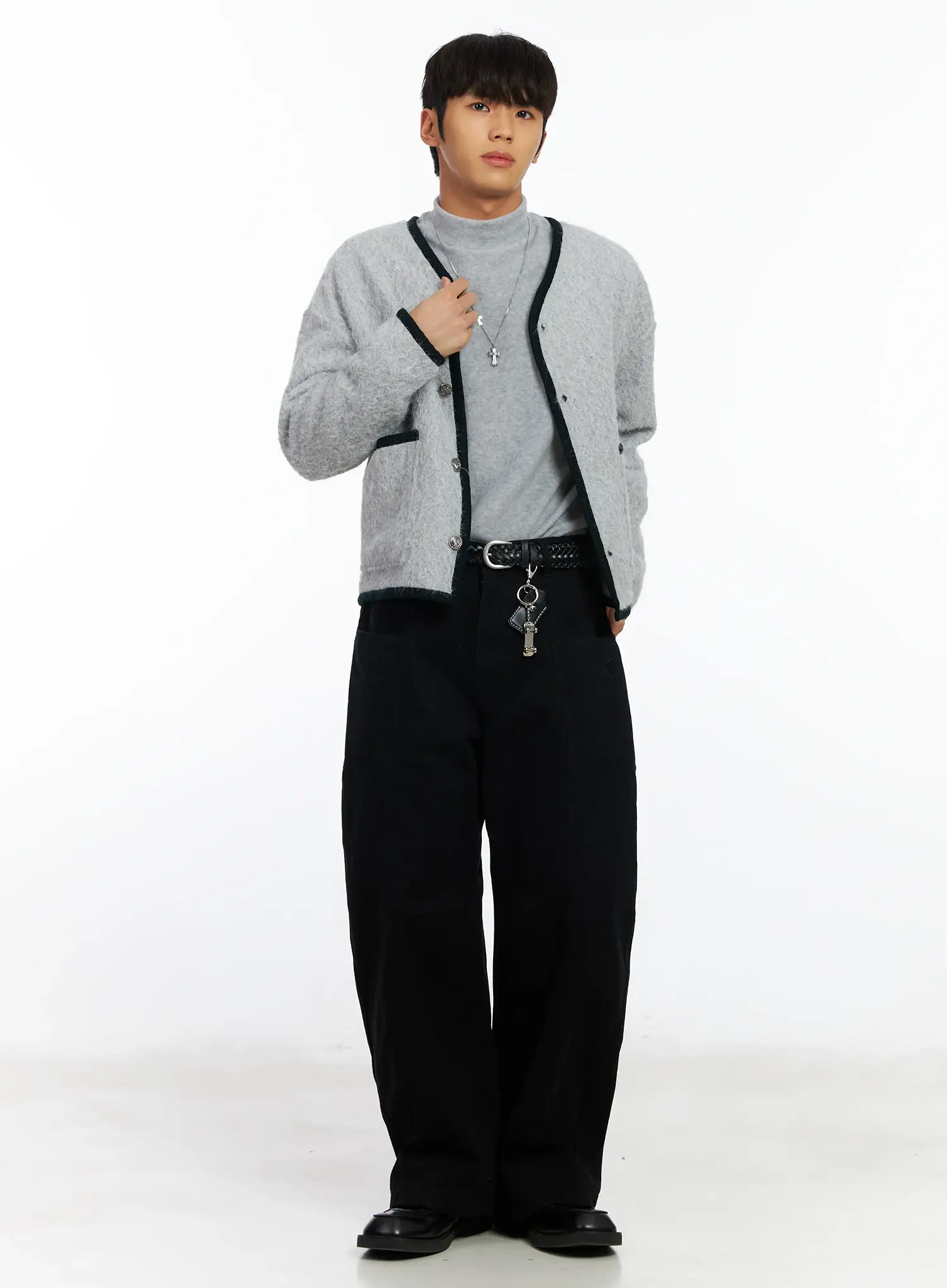 Men's Neutral Tone Mock Neck IF504 - Image 9