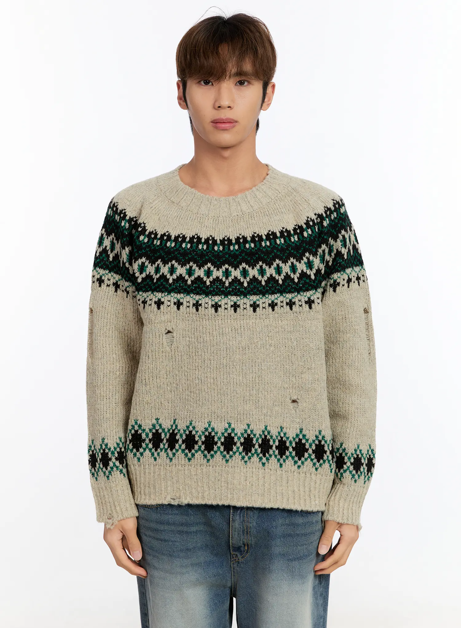 Men's Nordic Knit Sweater IN528 - Image 11