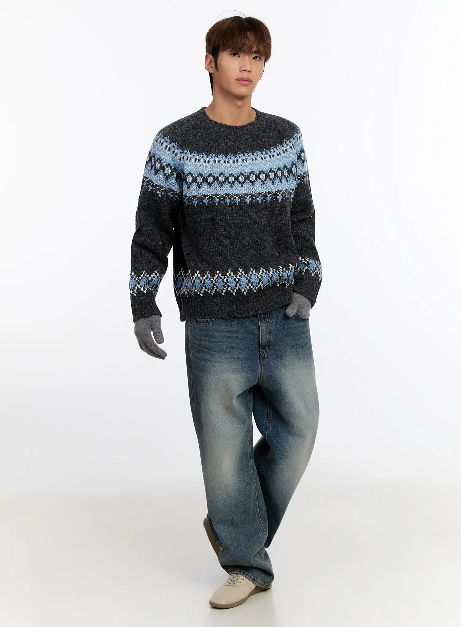 Men's Nordic Knit Sweater IN528 - Image 2