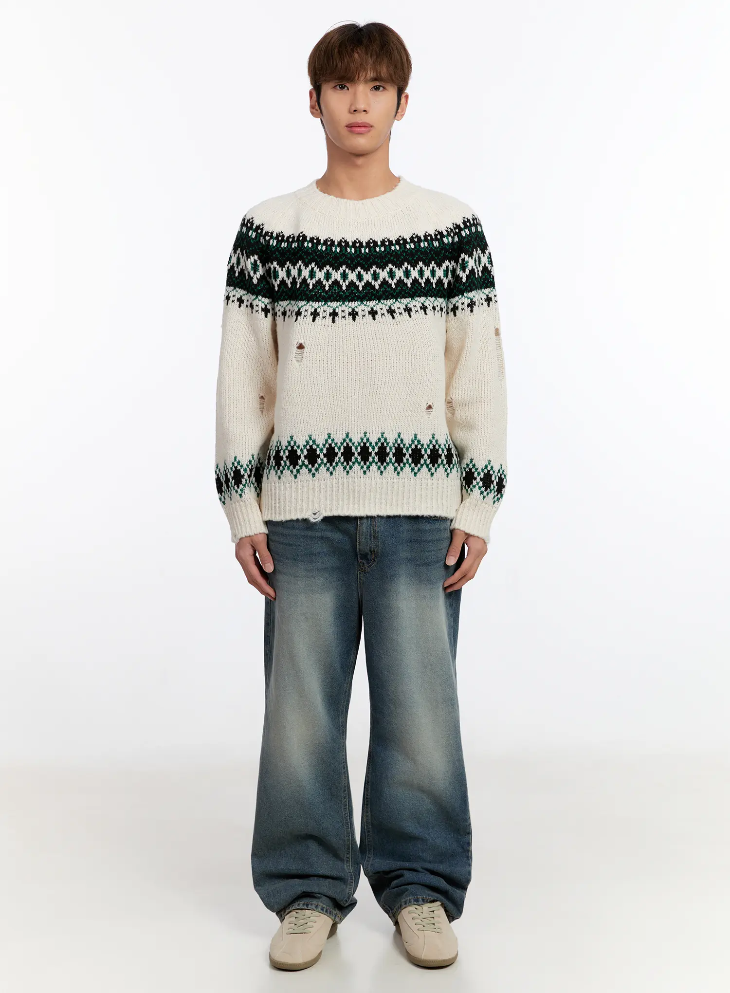 Men's Nordic Knit Sweater IN528 - Image 3