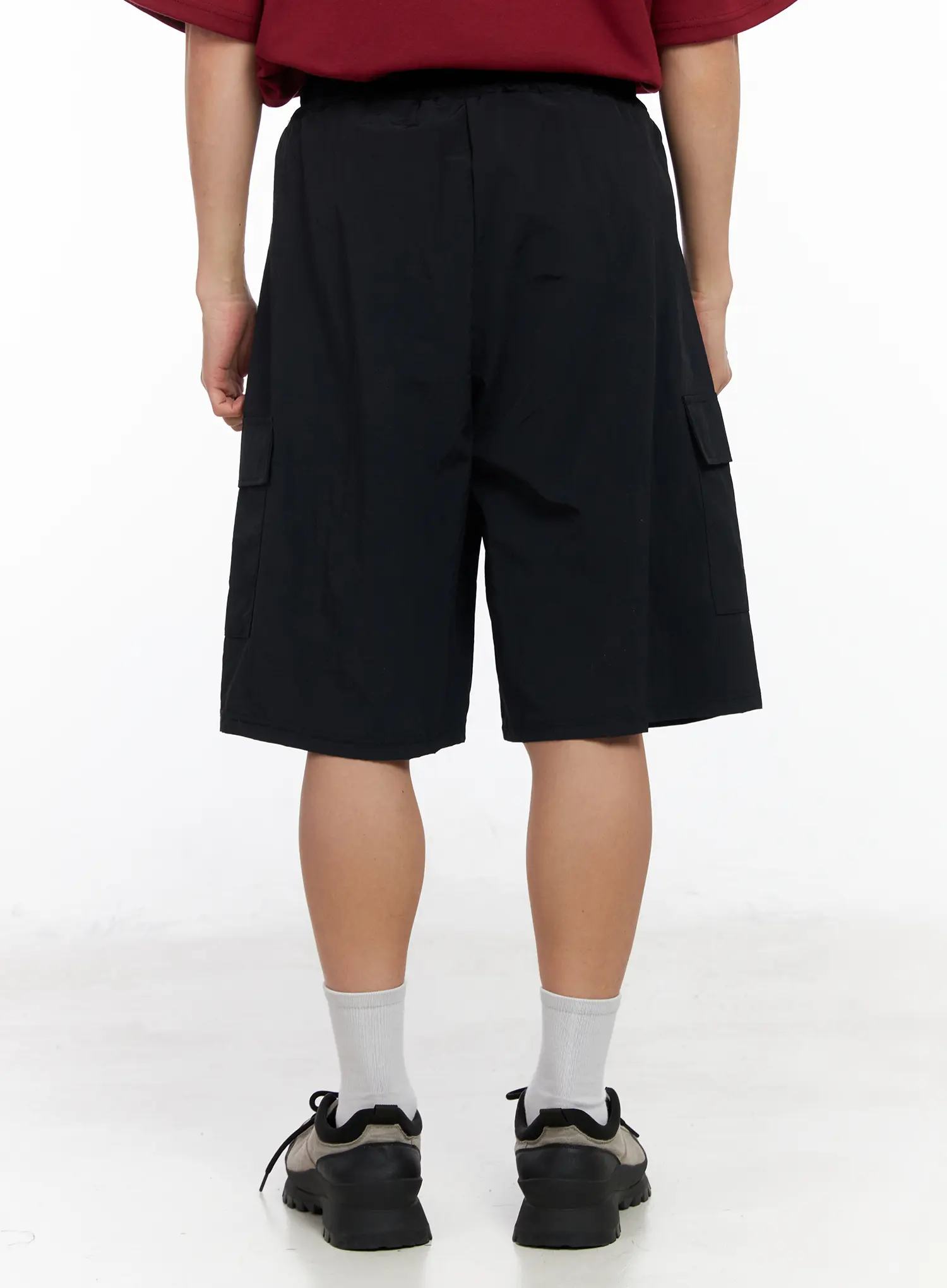 Men's Nylon Cargo Bermuda Shorts IA502 - Image 6