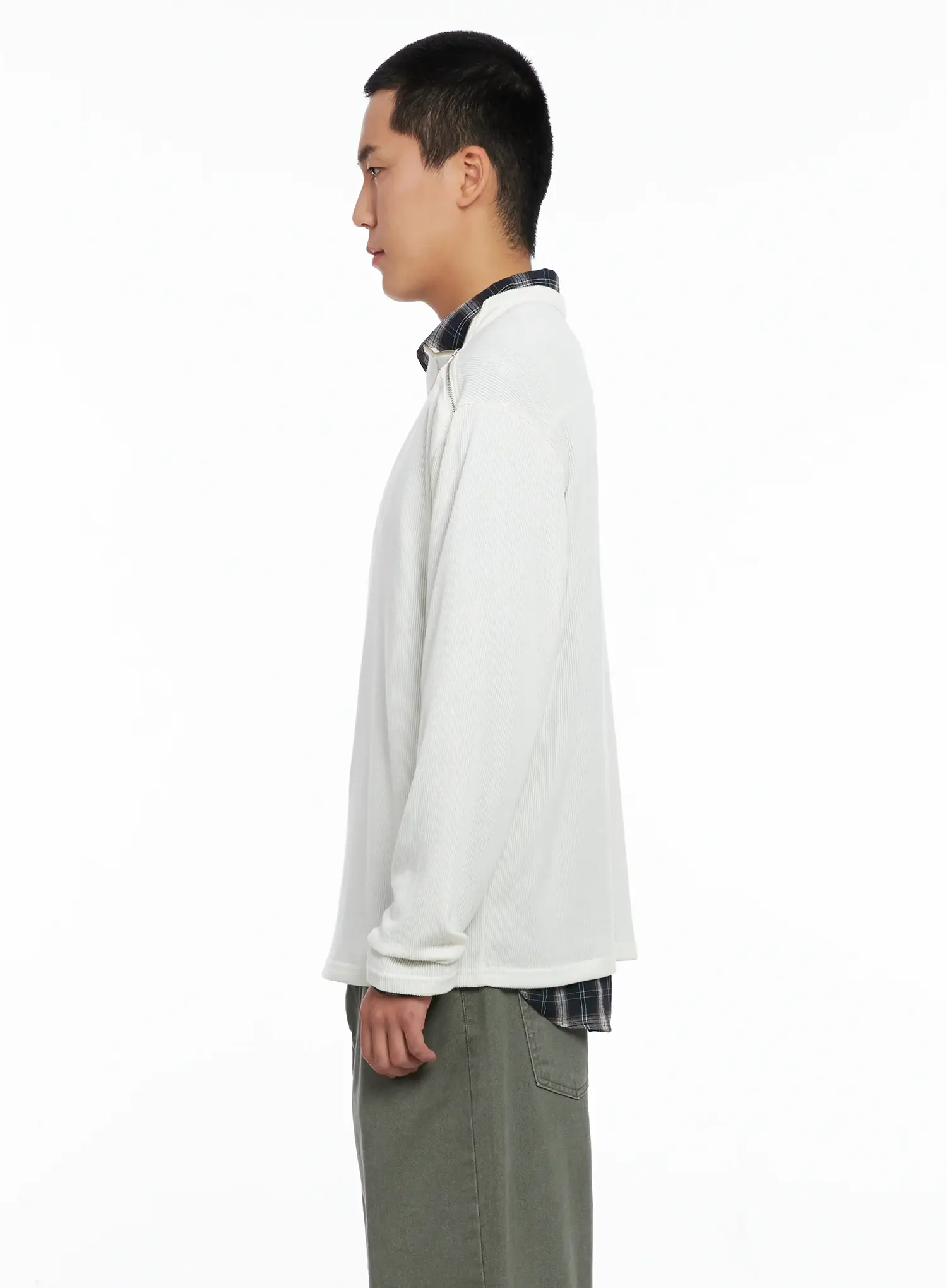 Men's One-Shoulder Zip Long Sleeve  IG529 - Image 6