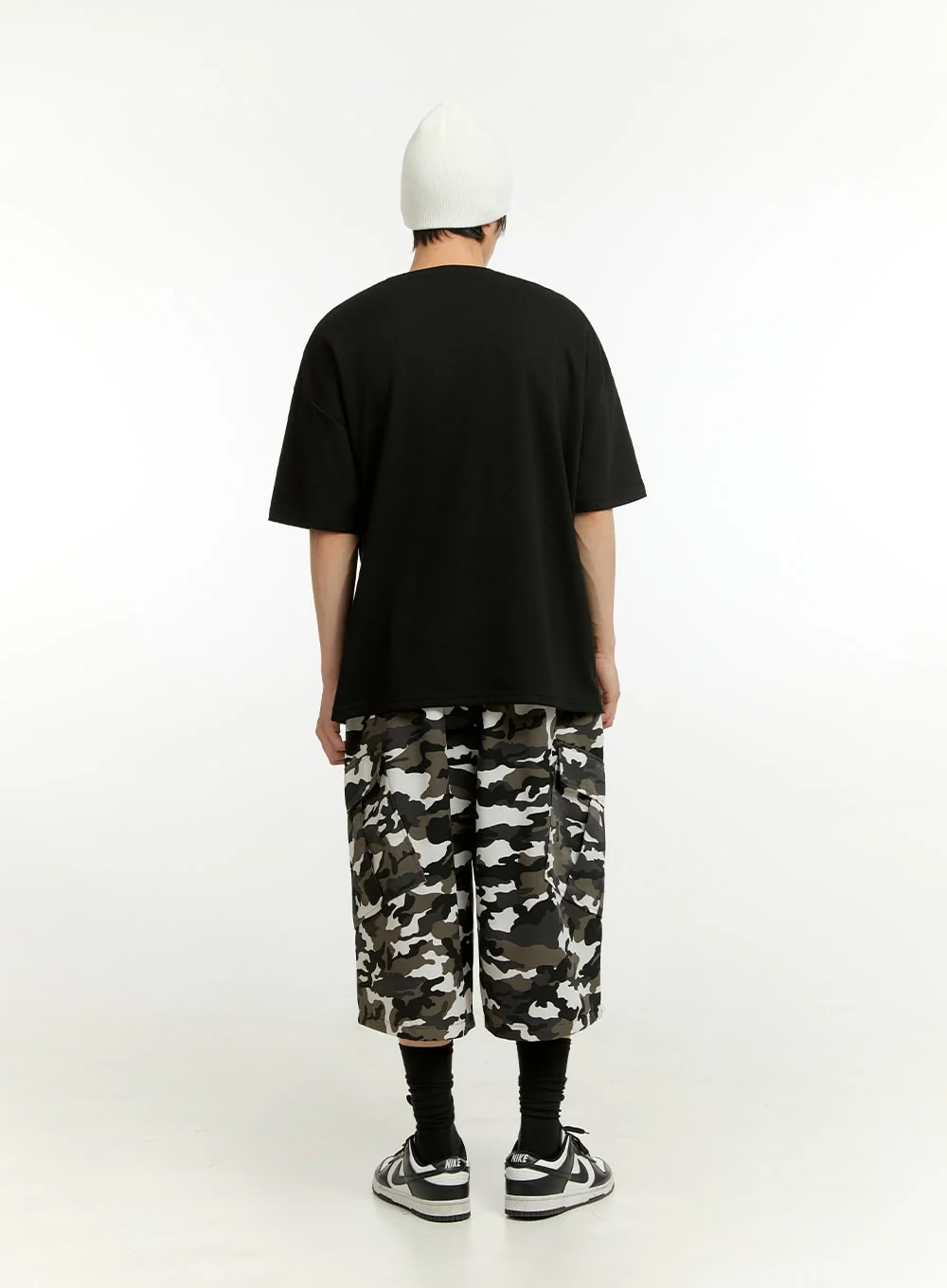 Men's Oversize Round Neck T-Shirt (Black) IL418 - Image 8