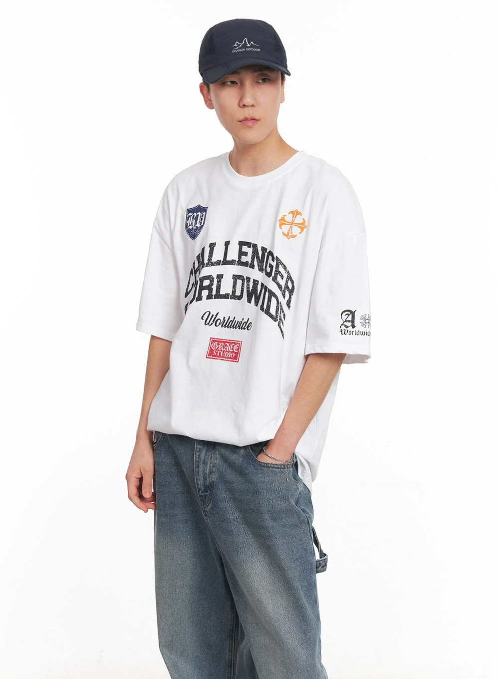 Men's Oversized Graphic T-Shirt IY505 - Image 13