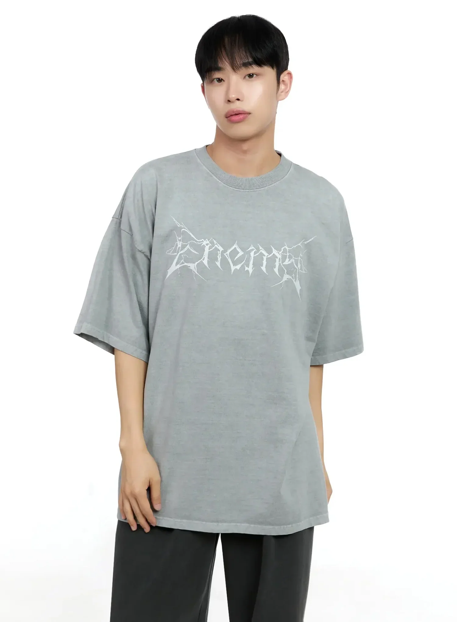 Men's Oversized Text Graphic Tee IG520 - Image 2