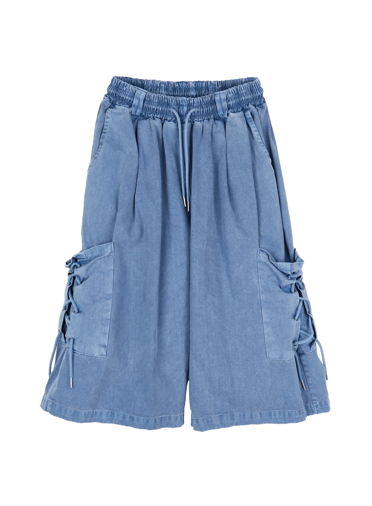 Men's Pigment Dyed Bermuda Shorts (Light Blue) IY513 - Image 2