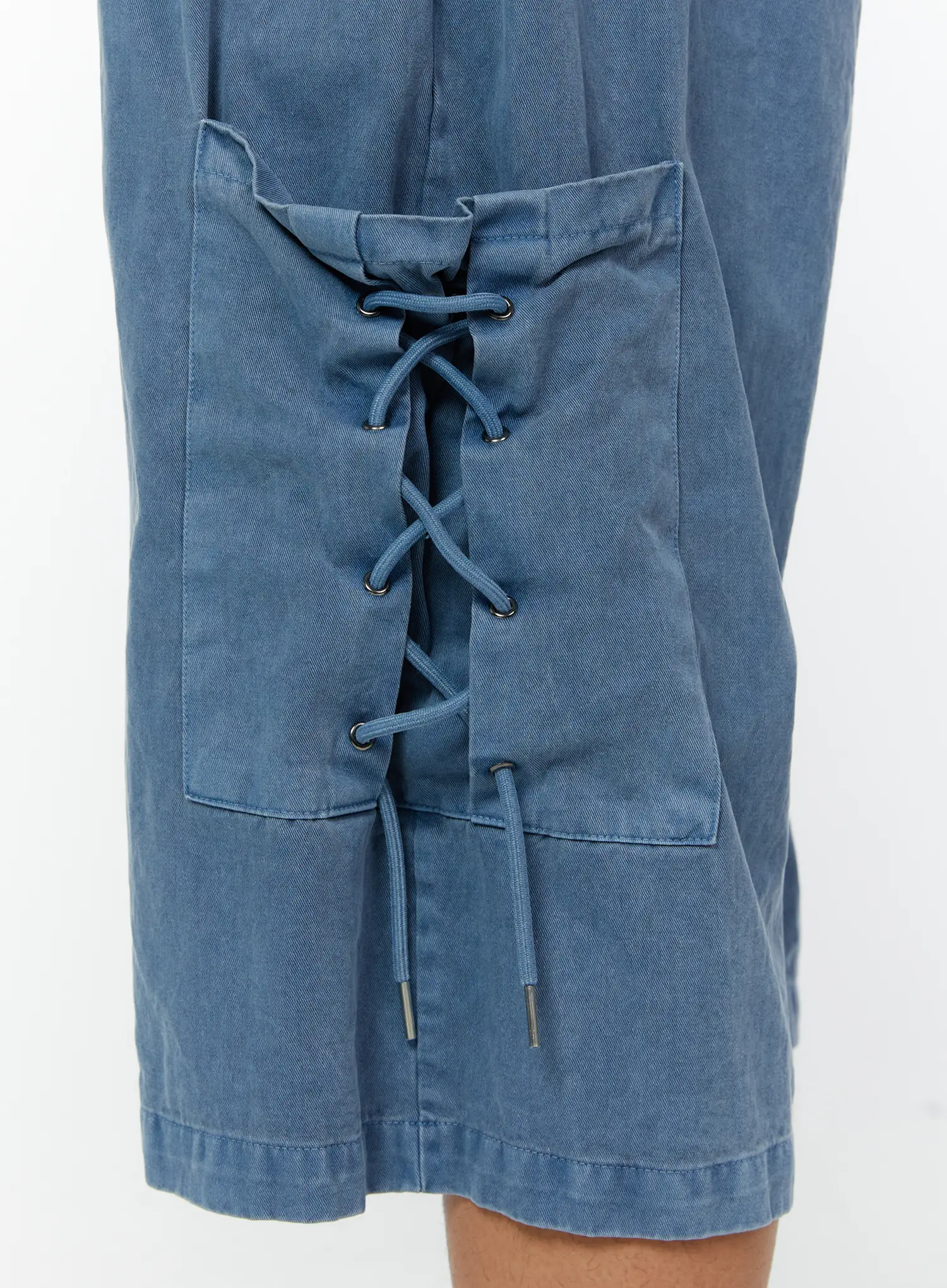 Men's Pigment Dyed Bermuda Shorts (Light Blue) IY513 - Image 5