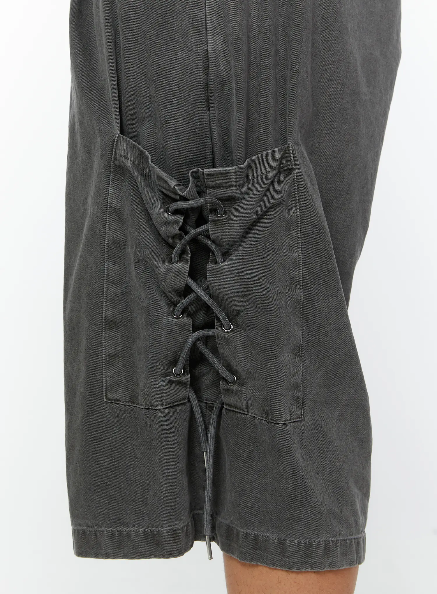 Men's Pigment Dyed Bermuda Shorts (Light Gray) IY513 - Image 5