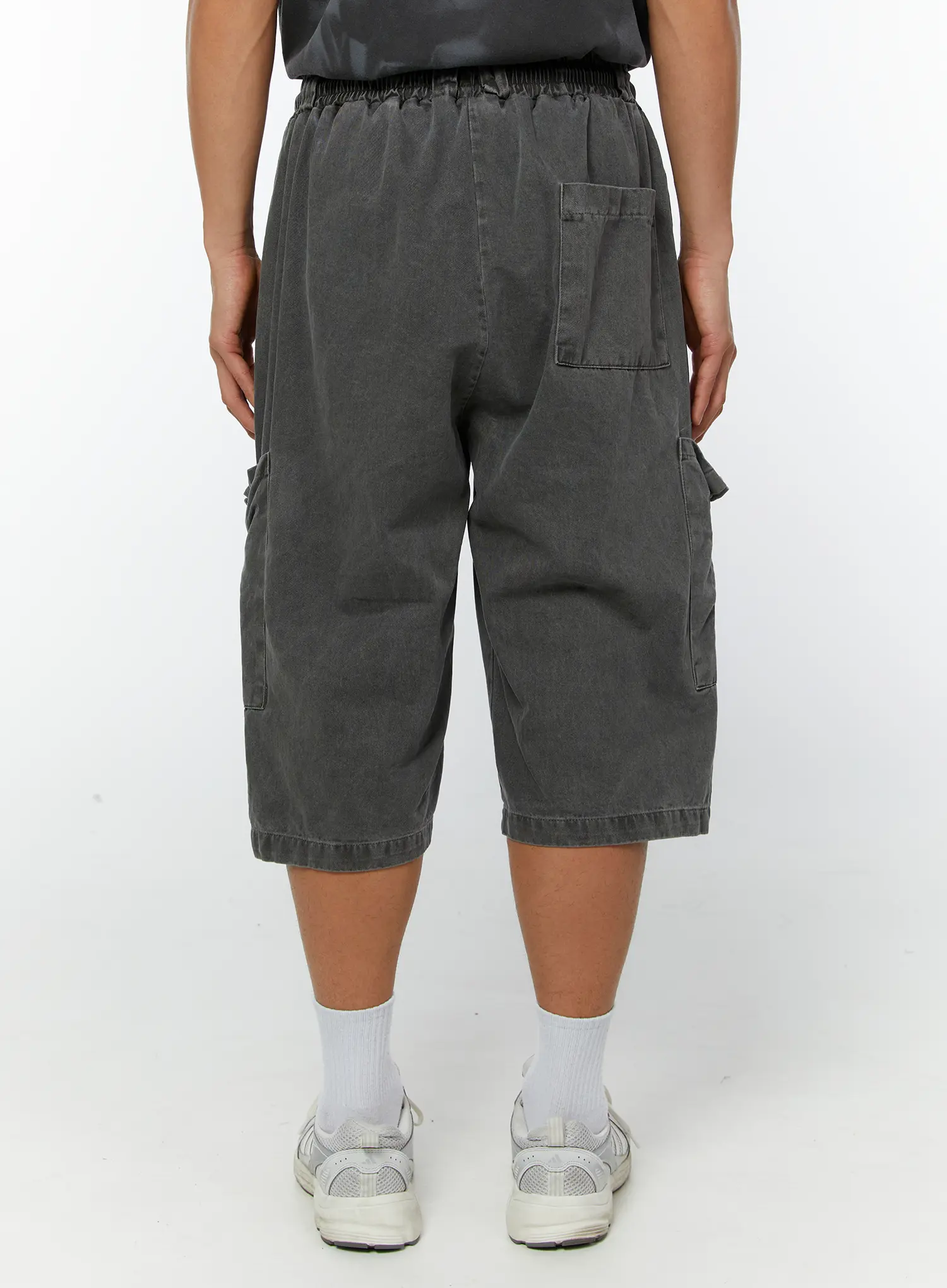 Men's Pigment Dyed Bermuda Shorts (Light Gray) IY513 - Image 7