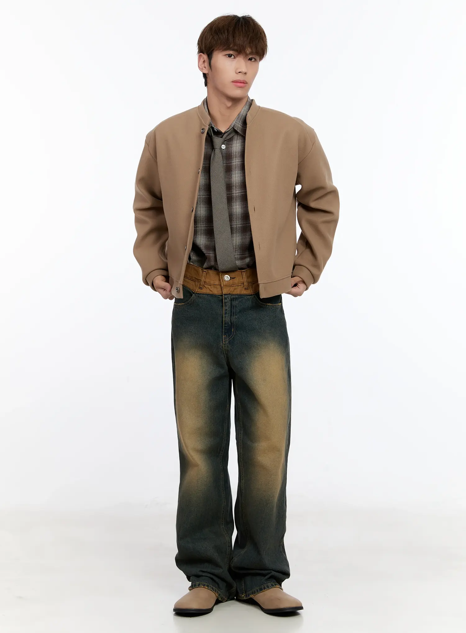 Men's Plaid Button-Up Shirt IN512 - Image 10