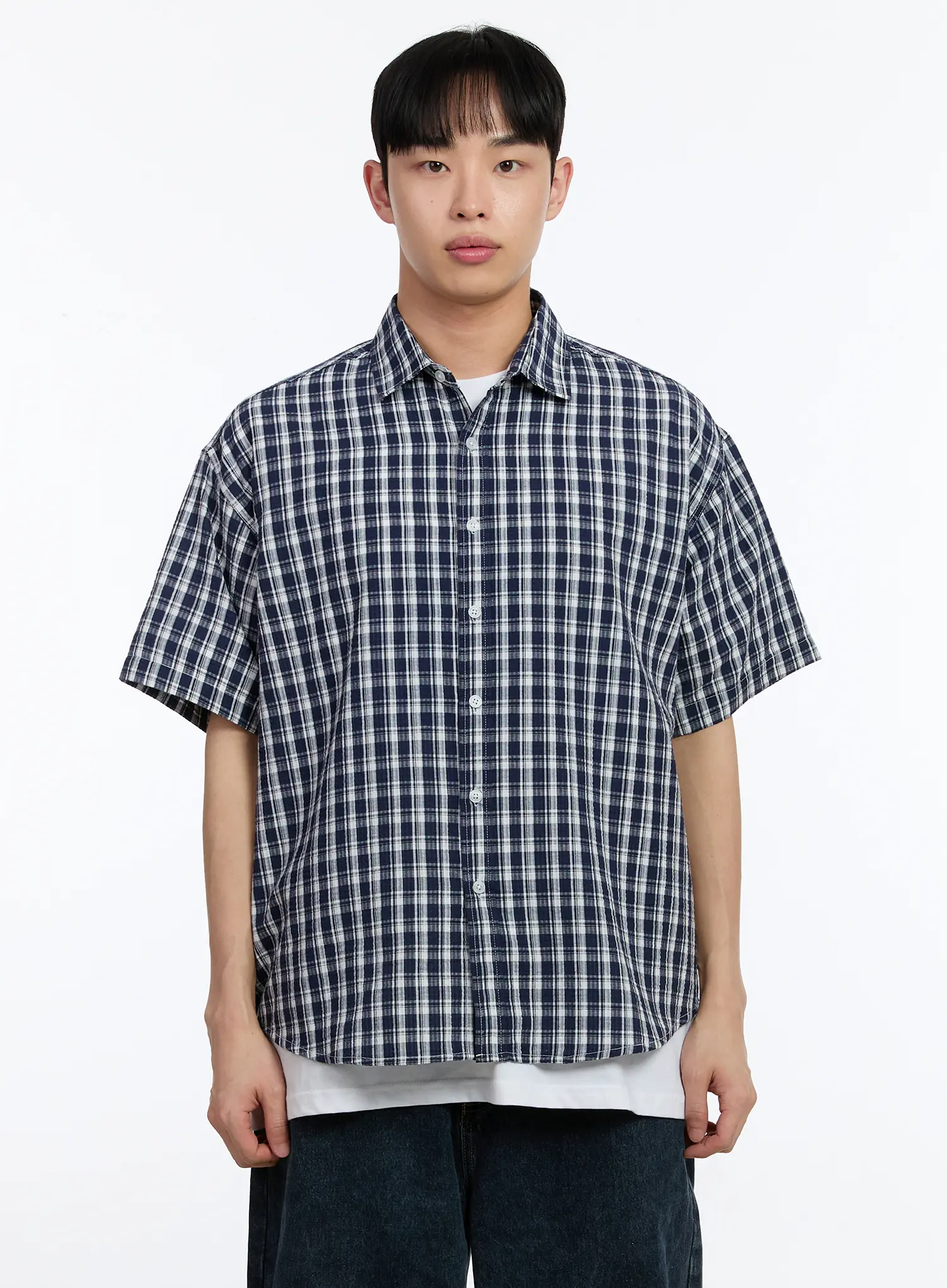 Men's Plaid Shirt IA508 - Image 11