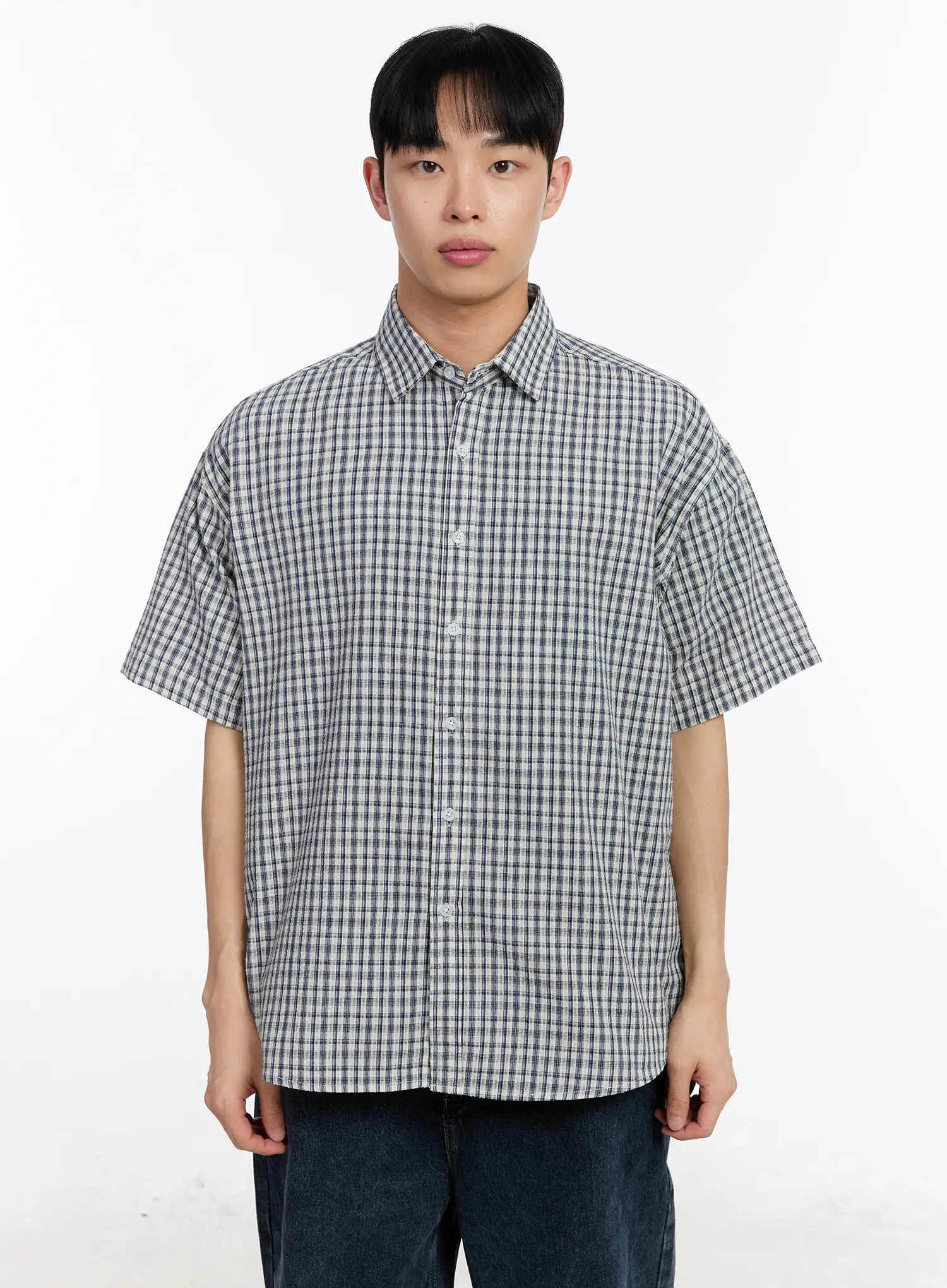 Men's Plaid Shirt IA508 - Image 12