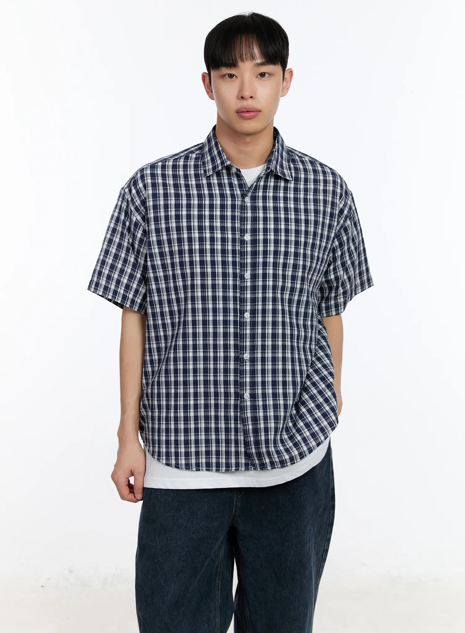 Men's Plaid Shirt IA508 - Image 6