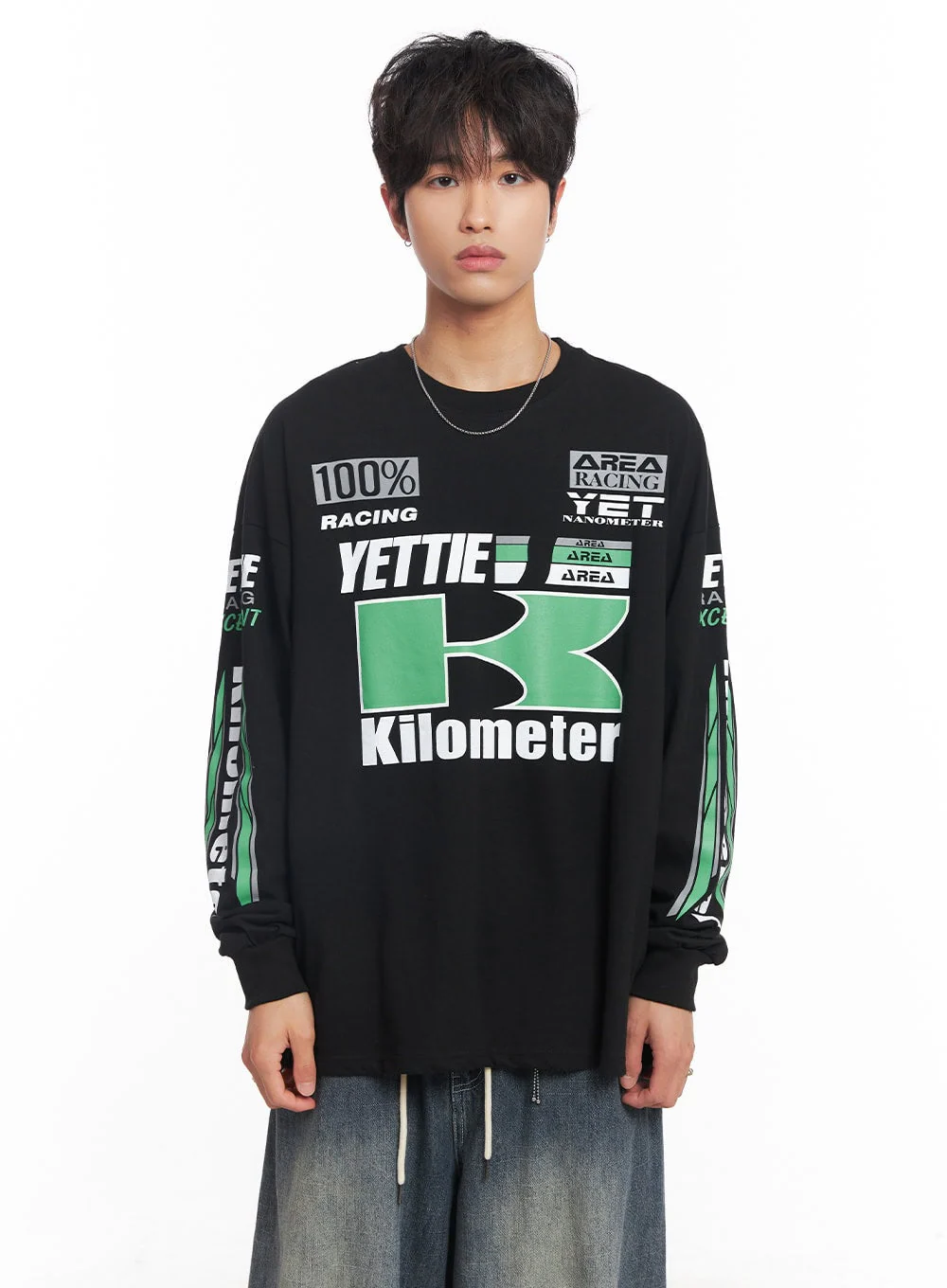 Men's Racer Graphic Long-Sleeve Top IY508 - Image 14
