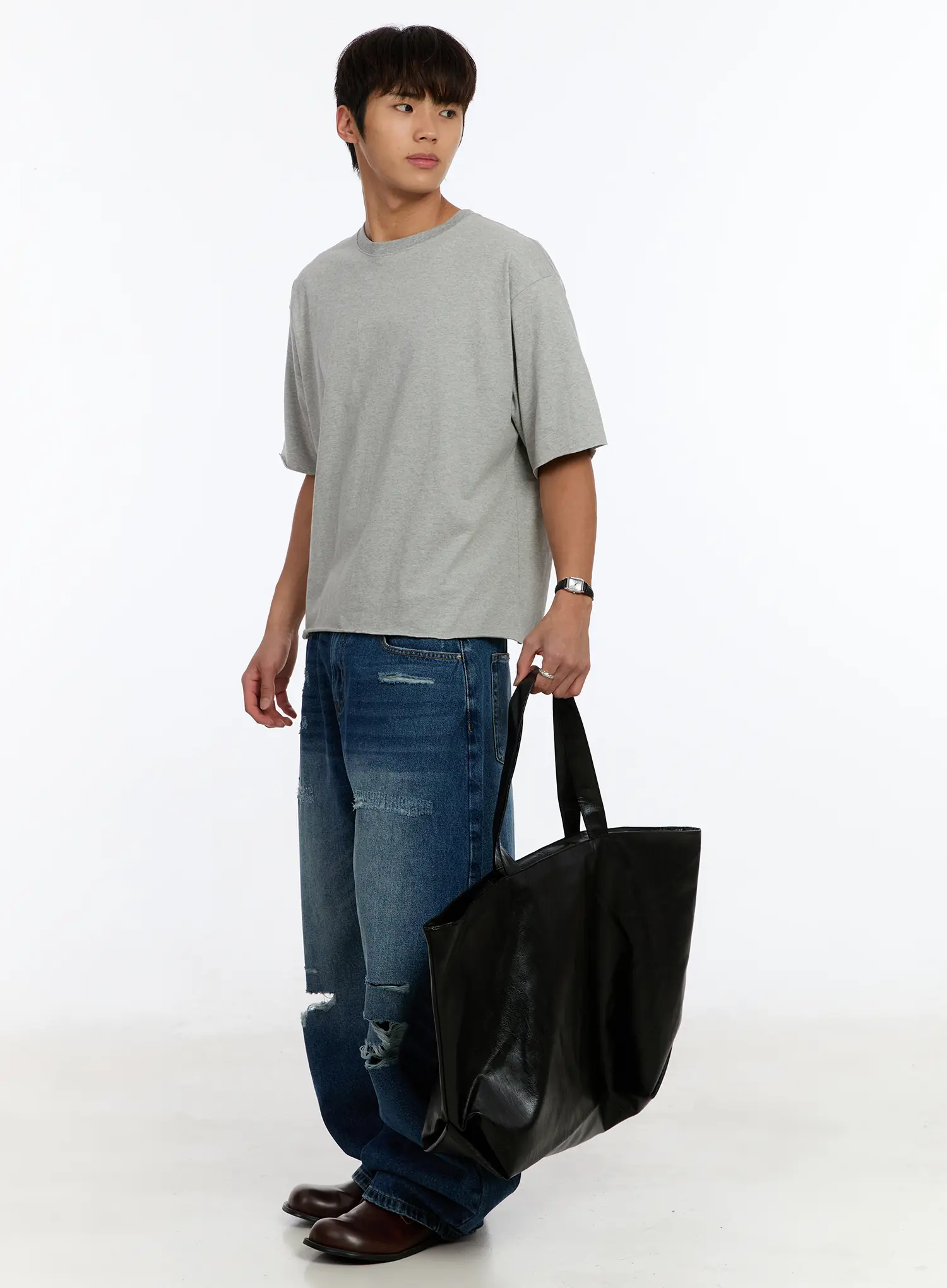 Men's Raw Edge Cut-Off T-Shirt IM530 - Image 7