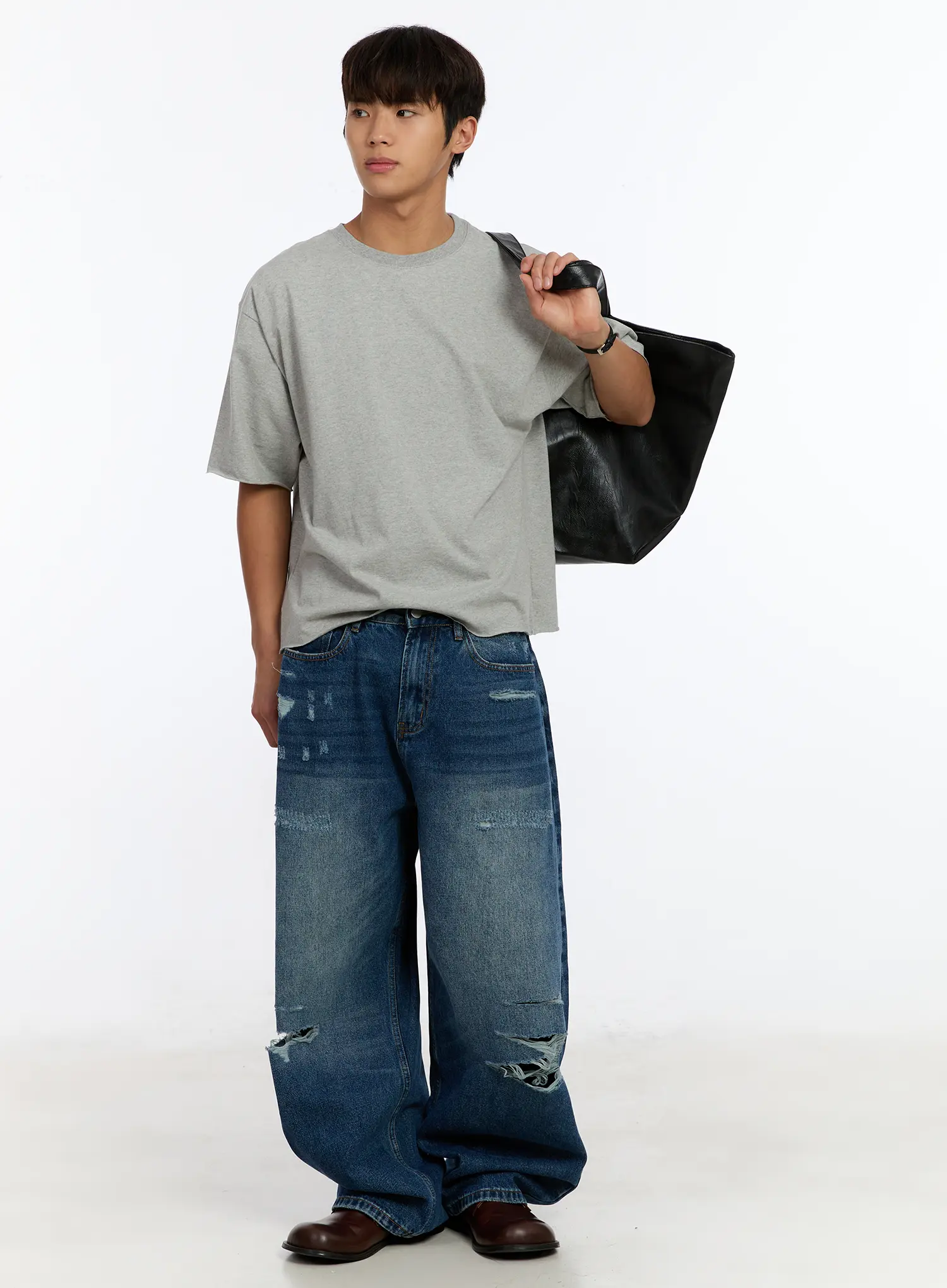 Men's Raw Edge Cut-Off T-Shirt IM530 - Image 8