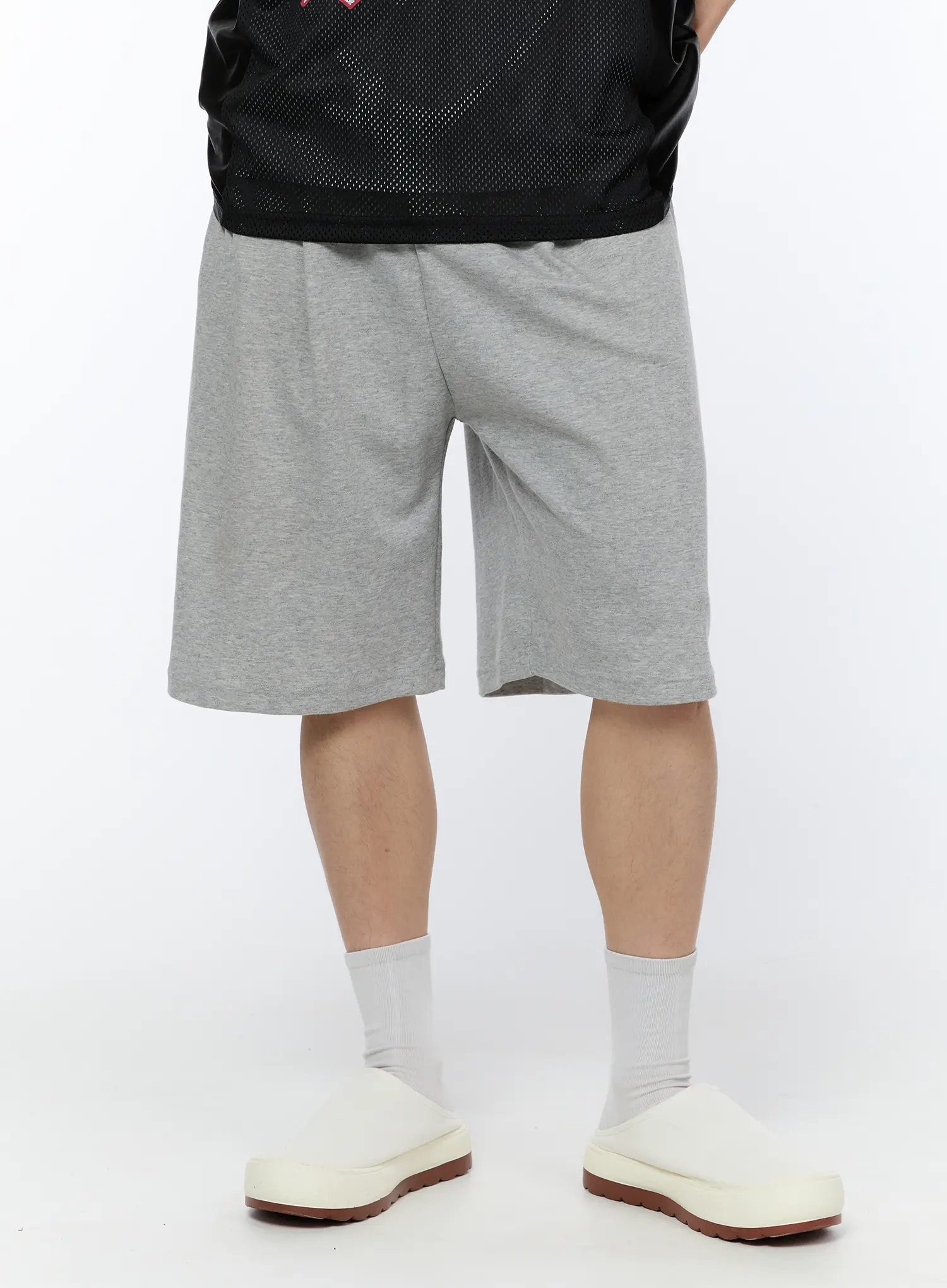 Men's Relaxed-Fit Sweatshorts (Gray) IA517 - Image 2