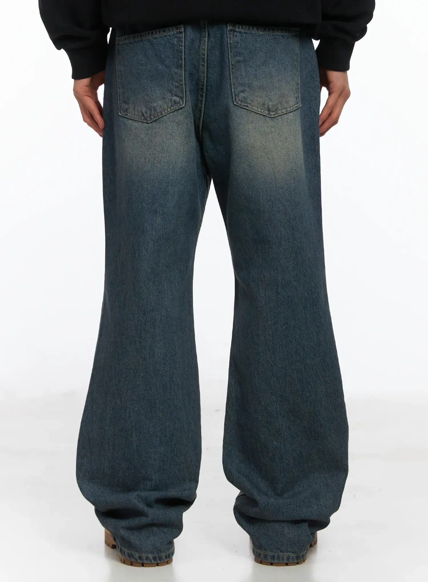 Men's Relaxed Semi-Flared Jeans IJ514 - Image 6