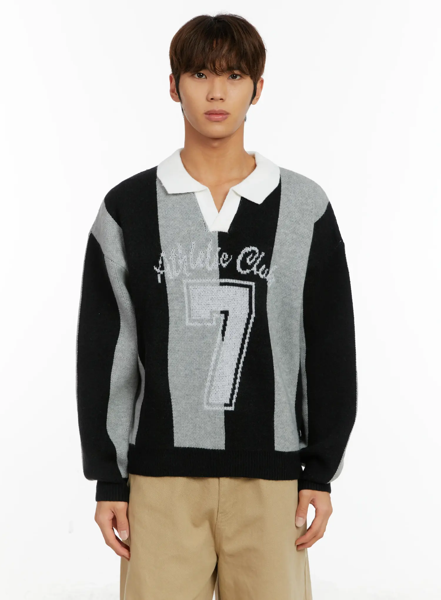 Men's Retro Athletic Club Knit Sweater ID523 - Image 15