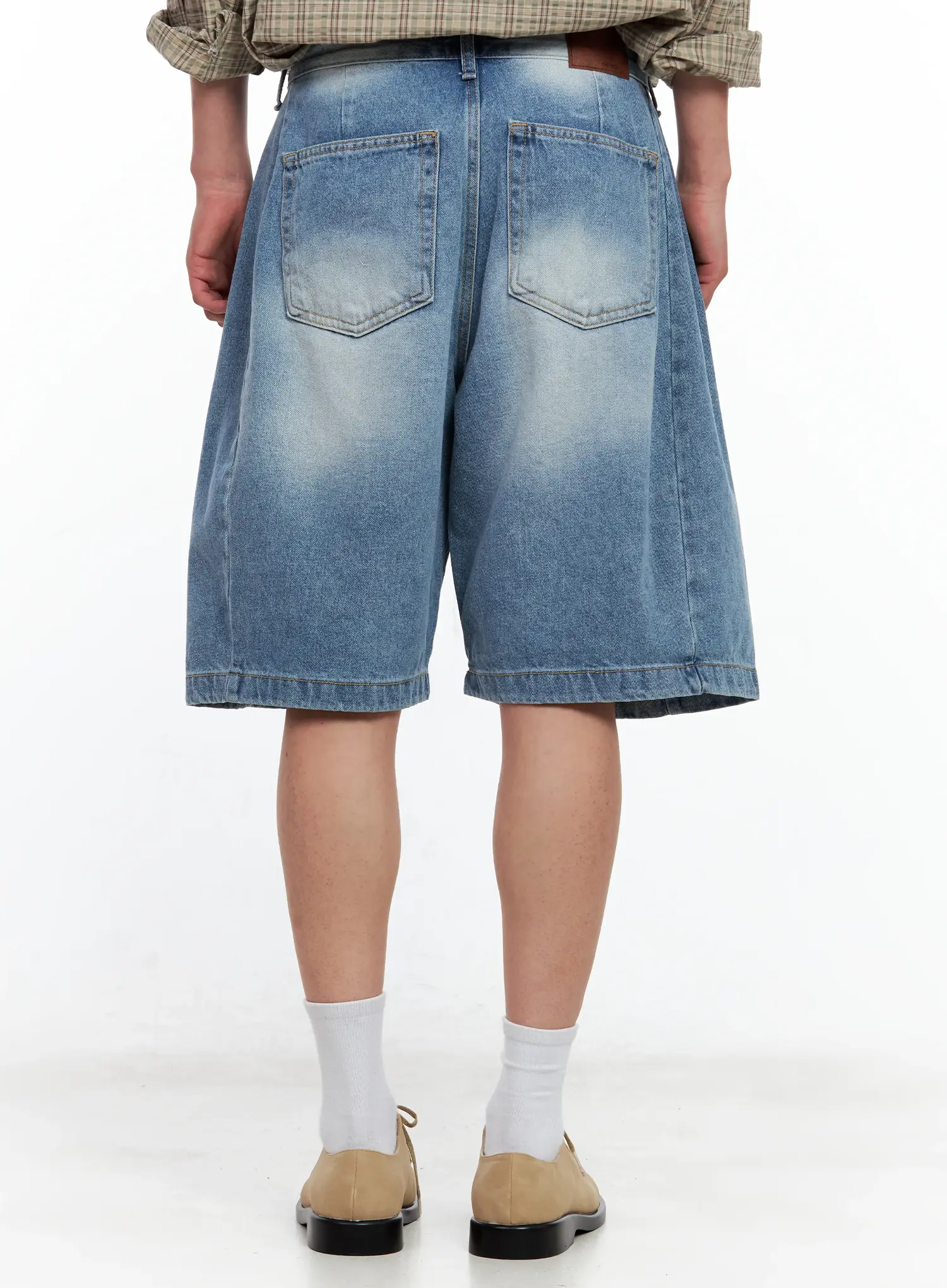 Men's Side-Drape Denim Jorts IL514 - Image 9
