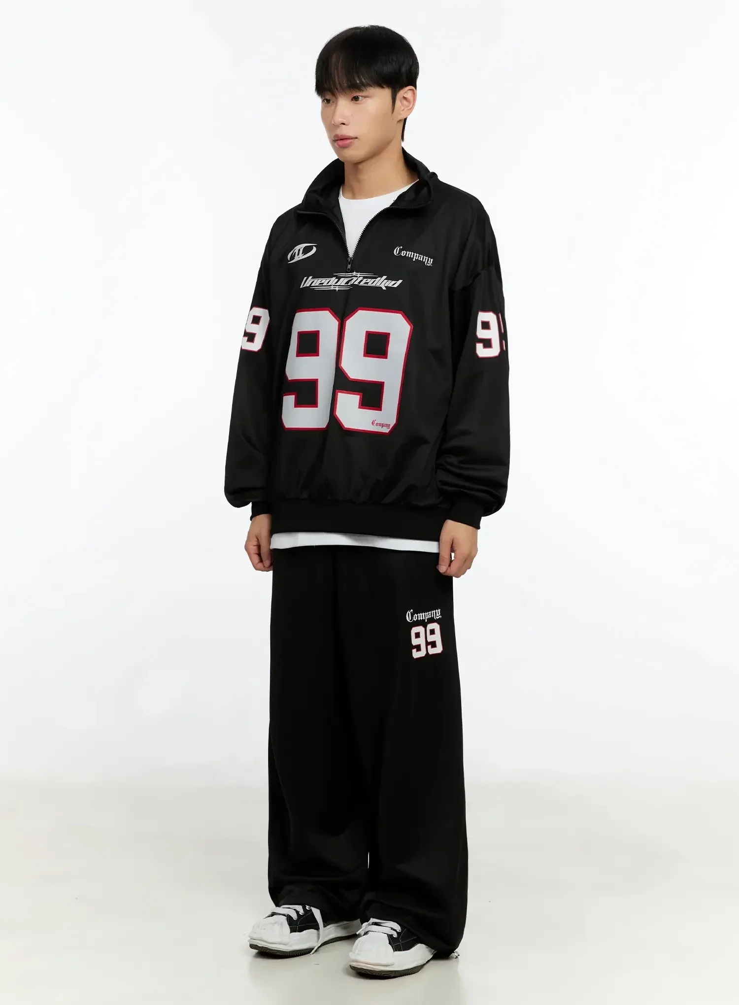 Men's Sports Graphic Wide Pants IN525 - Image 13