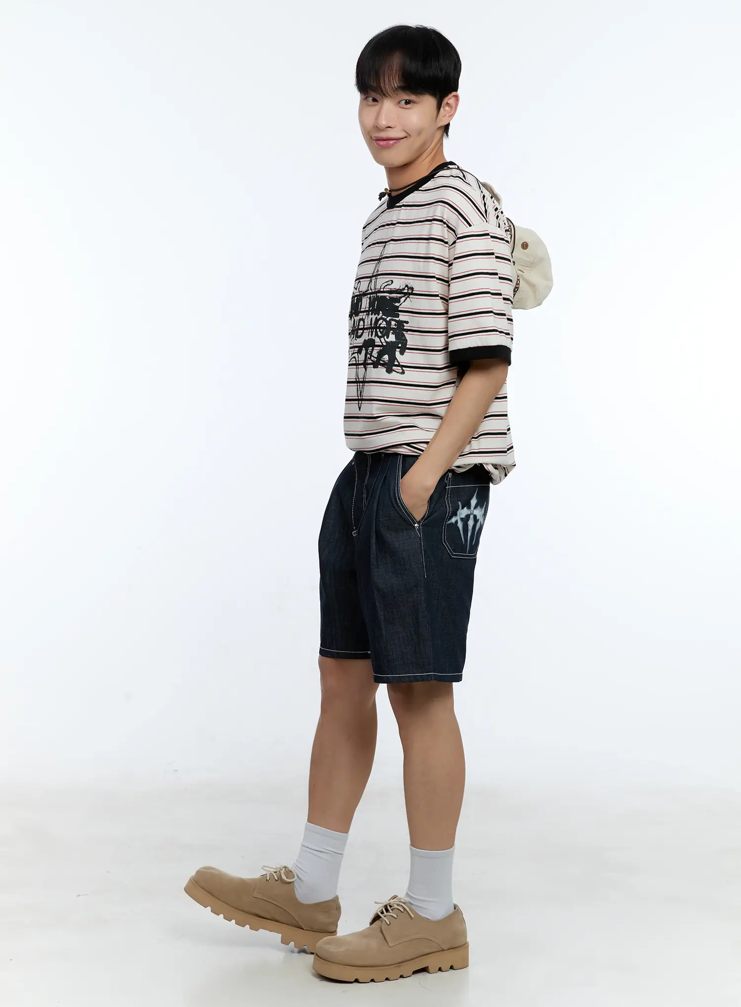Men's Star Contrast Stripe Tee IL517 - Image 12