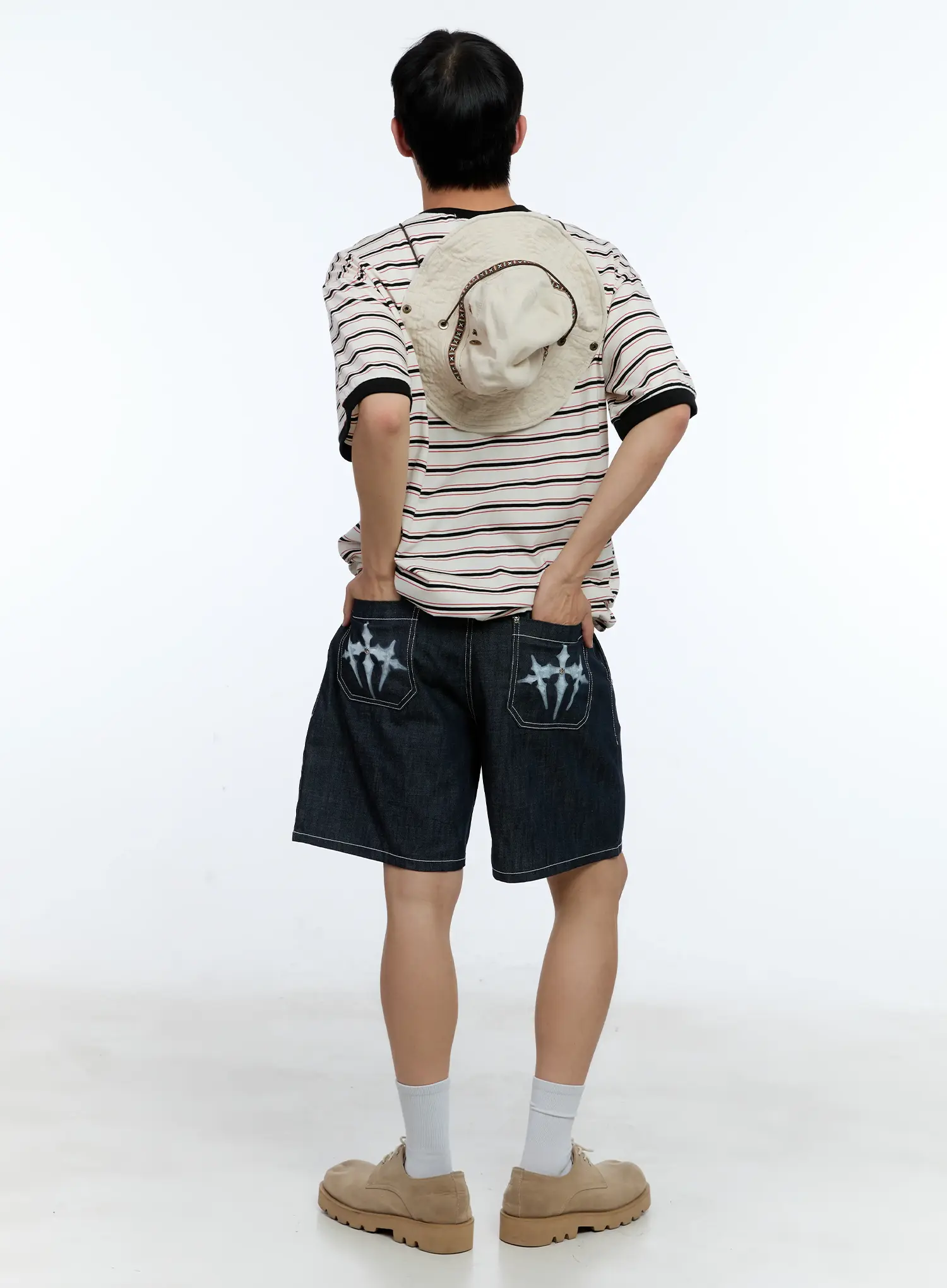 Men's Star Contrast Stripe Tee IL517 - Image 13