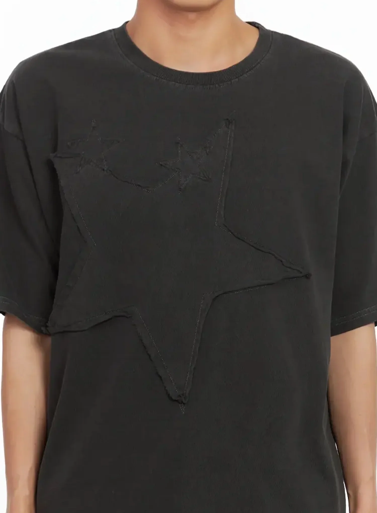 Men's Star Patch T-Shirt IL516 - Image 3
