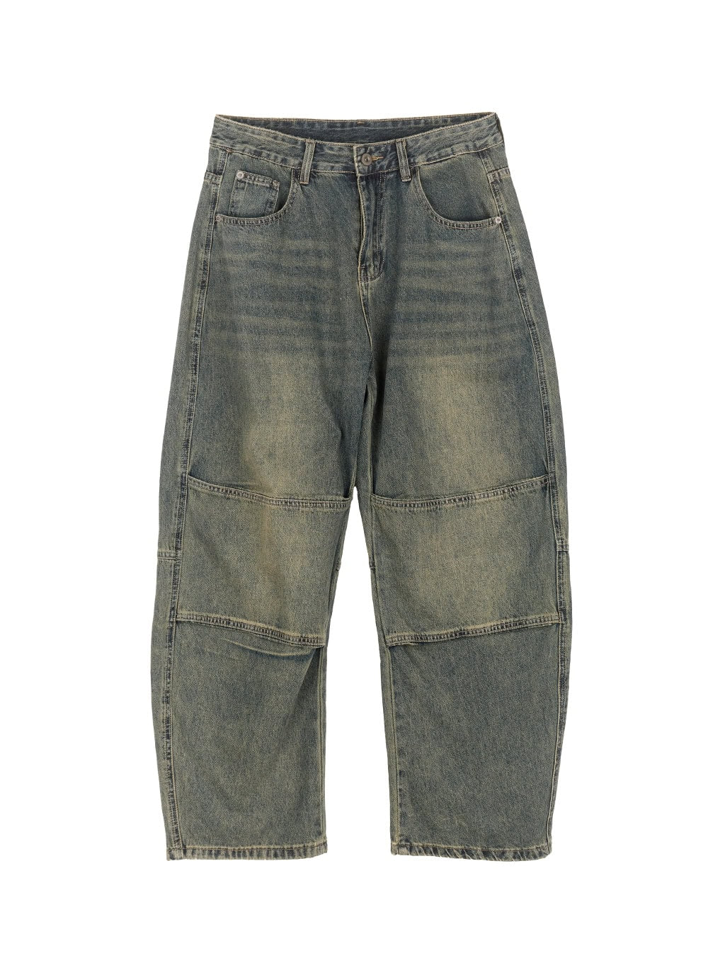 Men's Stitched Wide-Leg Jeans IA511 - Image 11