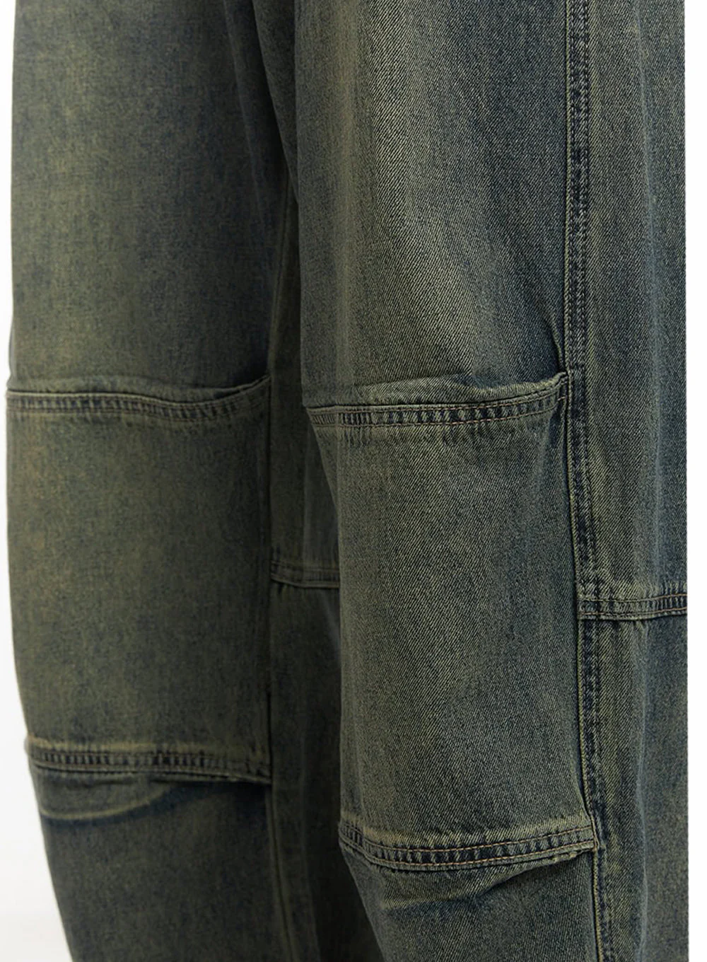Men's Stitched Wide-Leg Jeans IA511 - Image 5