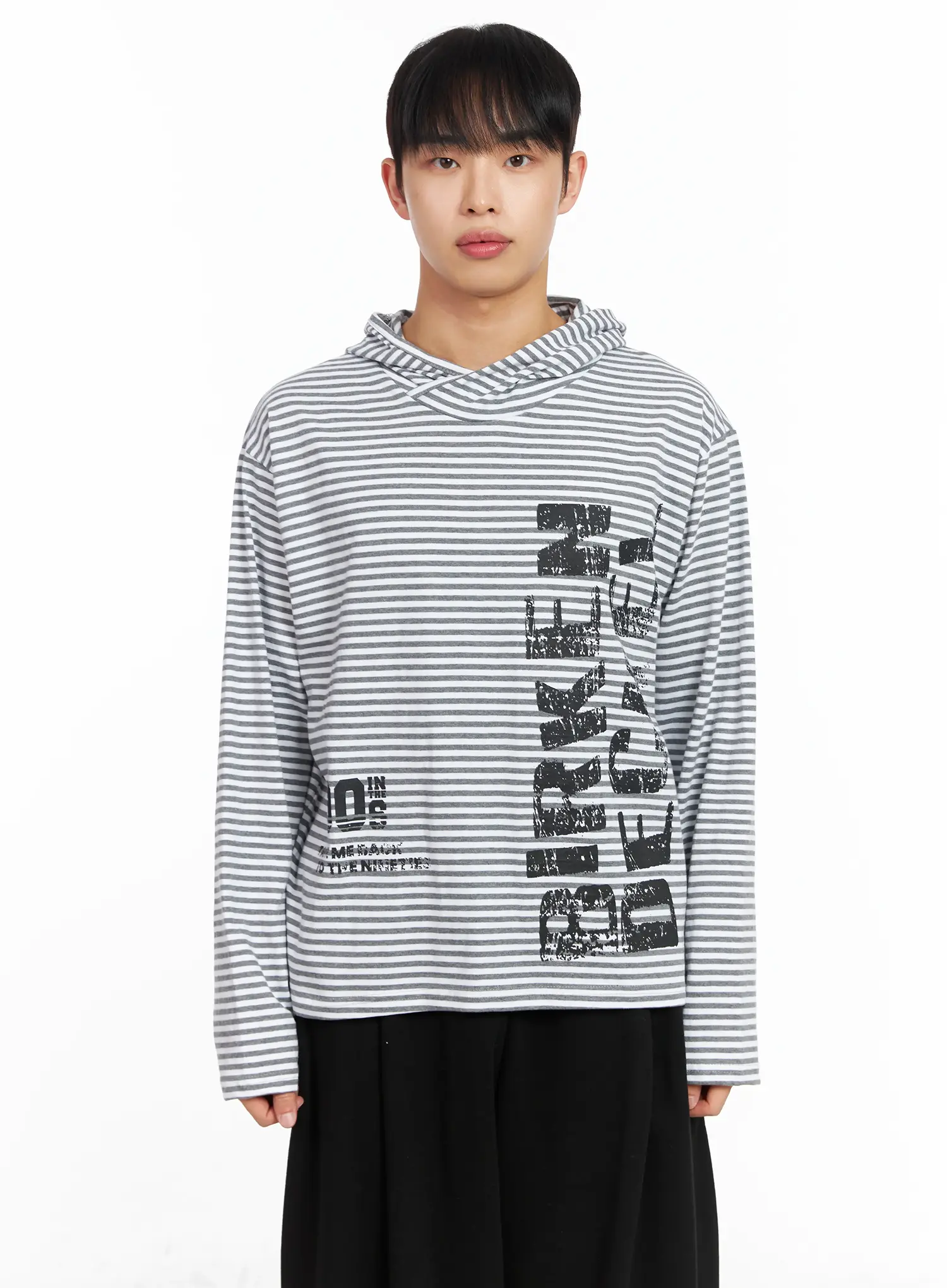 Men's  Striped Graphic Hoodie IM516 - Image 13