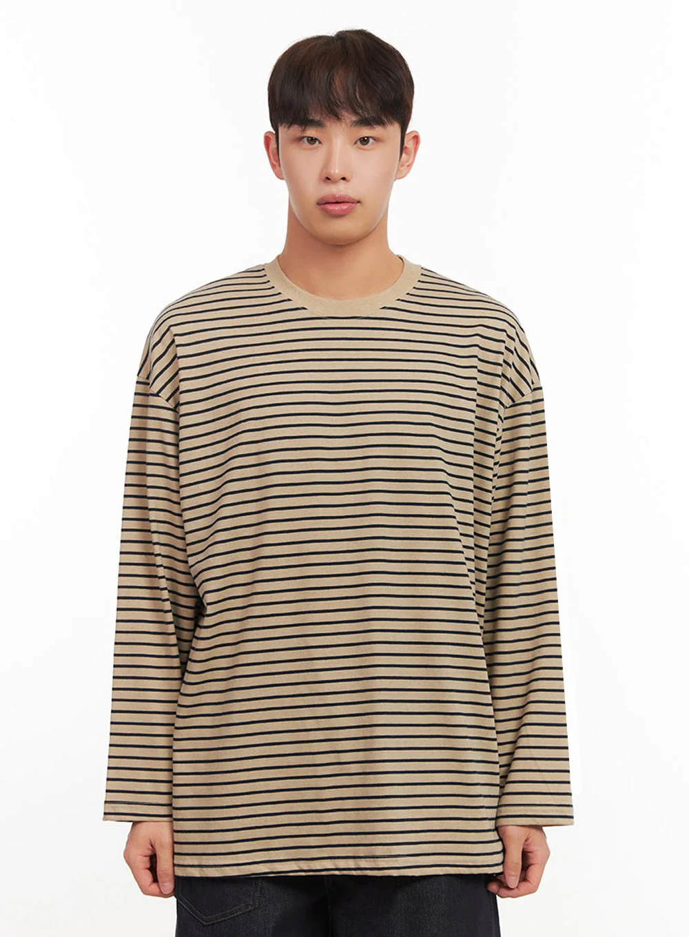 Men's Striped Oversized T-Shirt IF517 - Image 11