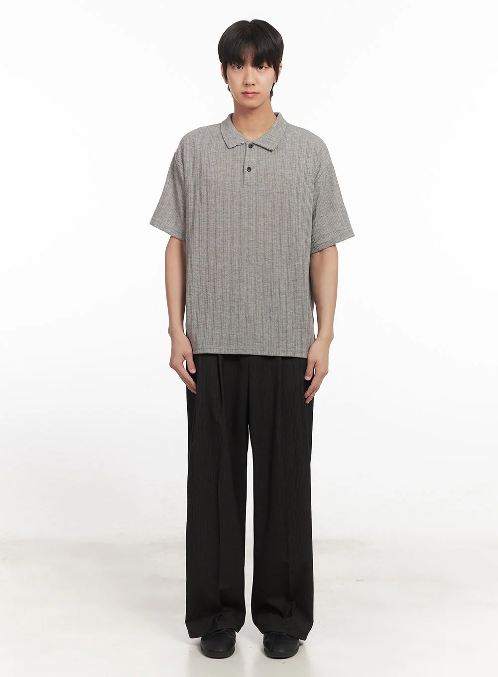 Men's Striped Pintuck Tailored Pants IA510 - Image 6