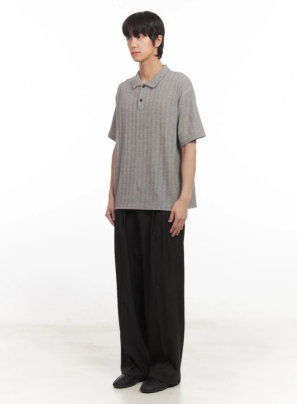 Men's Striped Pintuck Tailored Pants IA510 - Image 7