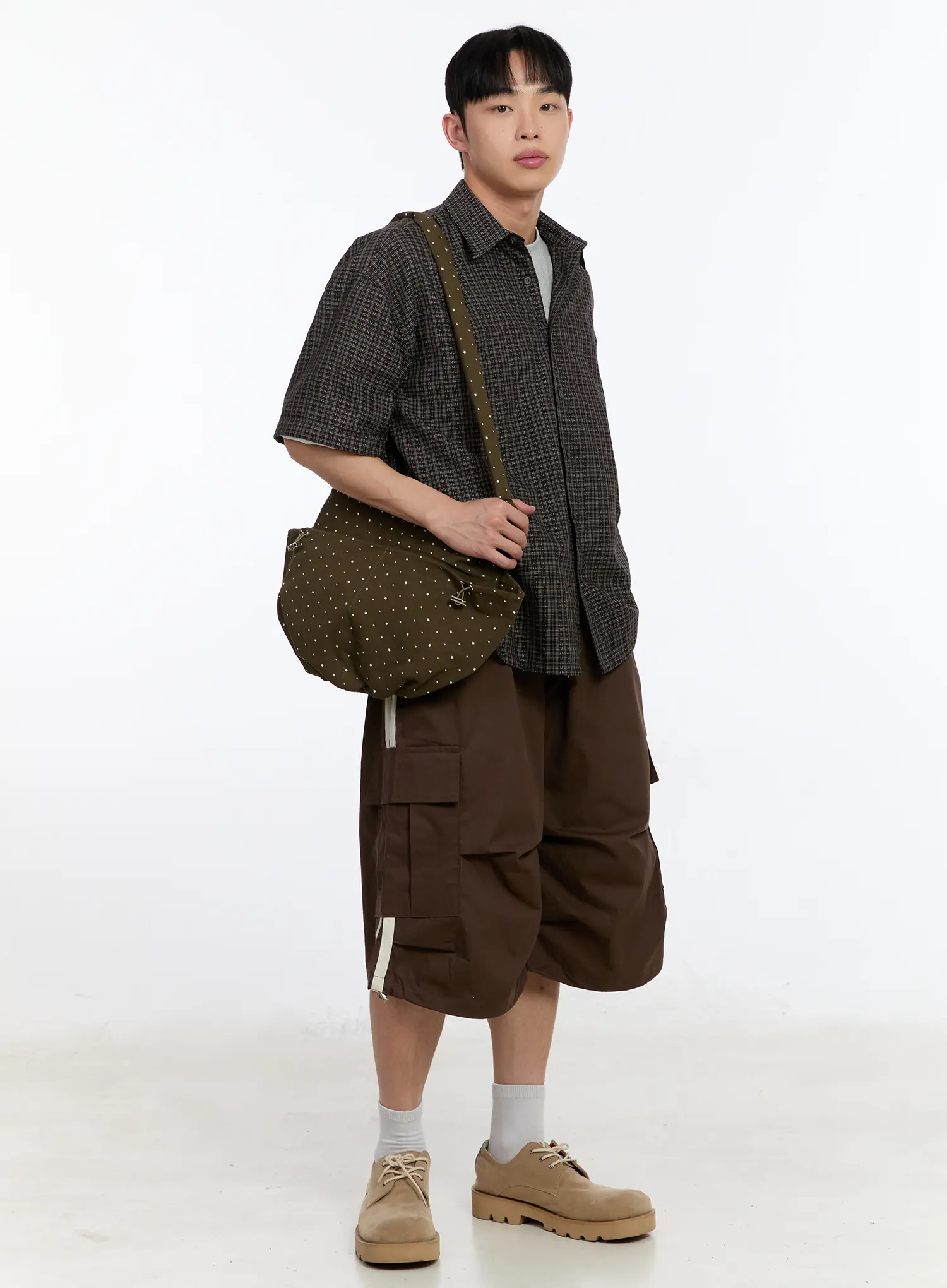 Men's Striped Pocket Track Shorts IA507 - Image 12
