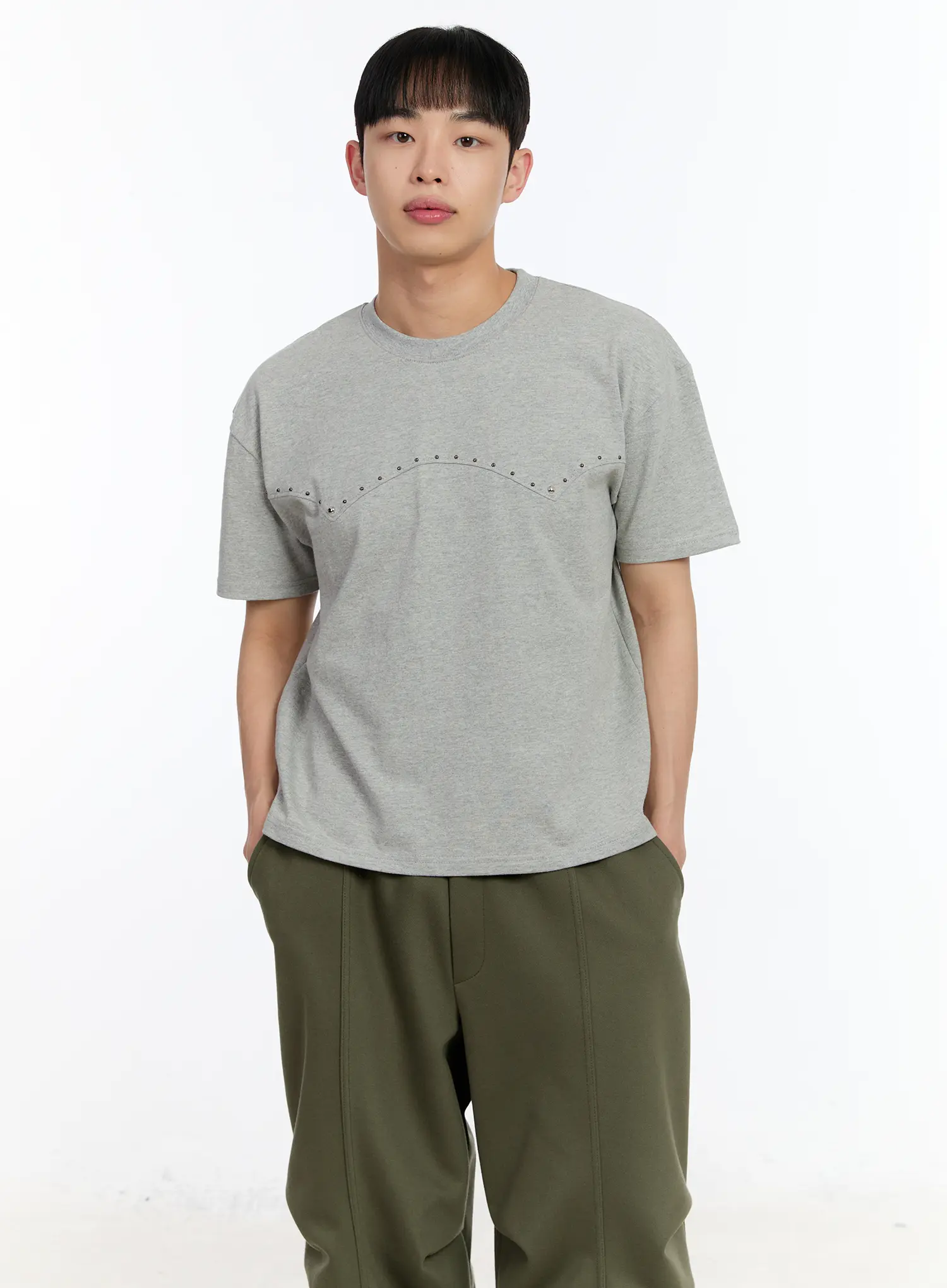 Men's Studded Short Sleeve Tee IA507