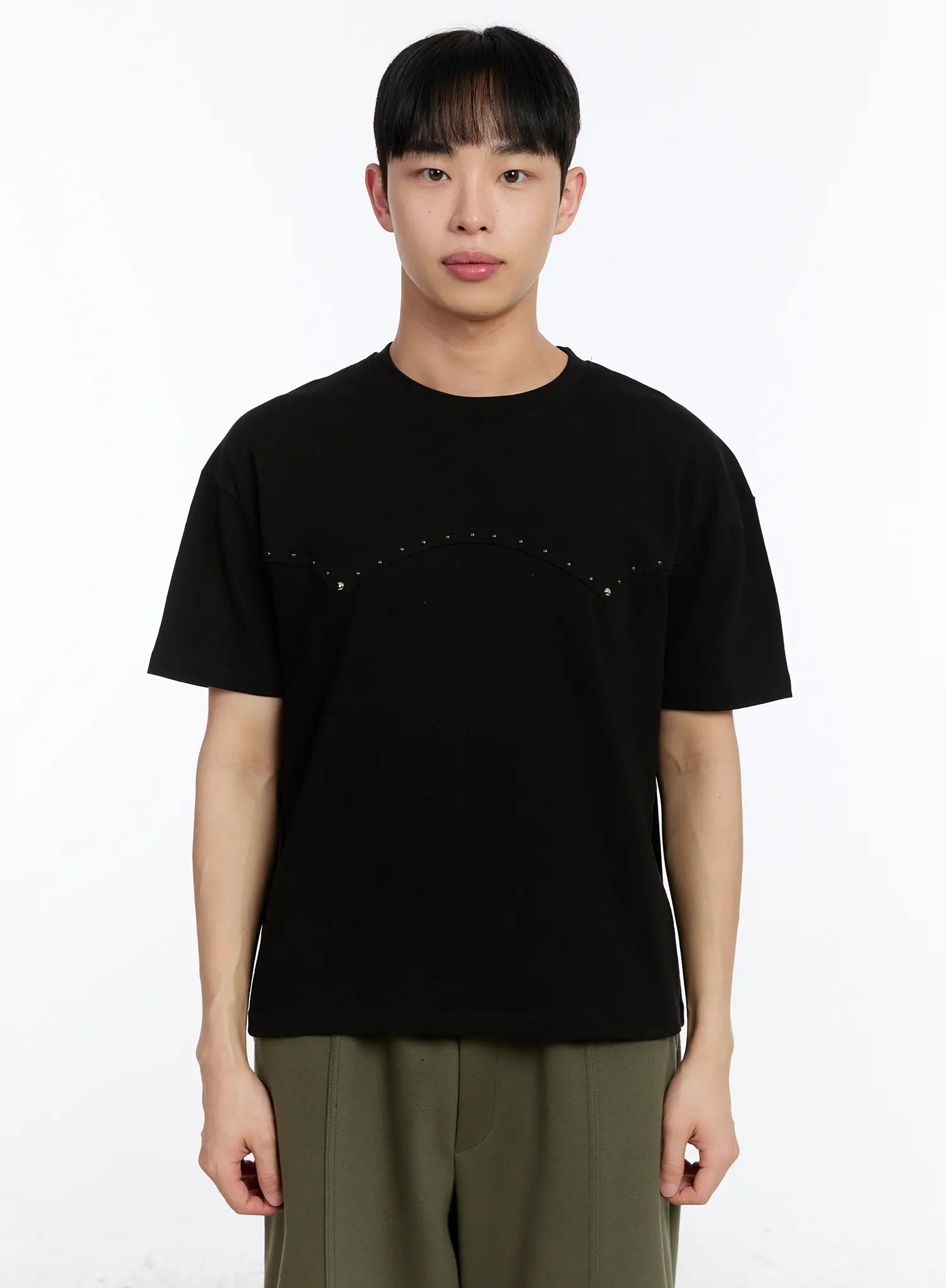 Men's Studded Short Sleeve Tee IA507 - Image 12