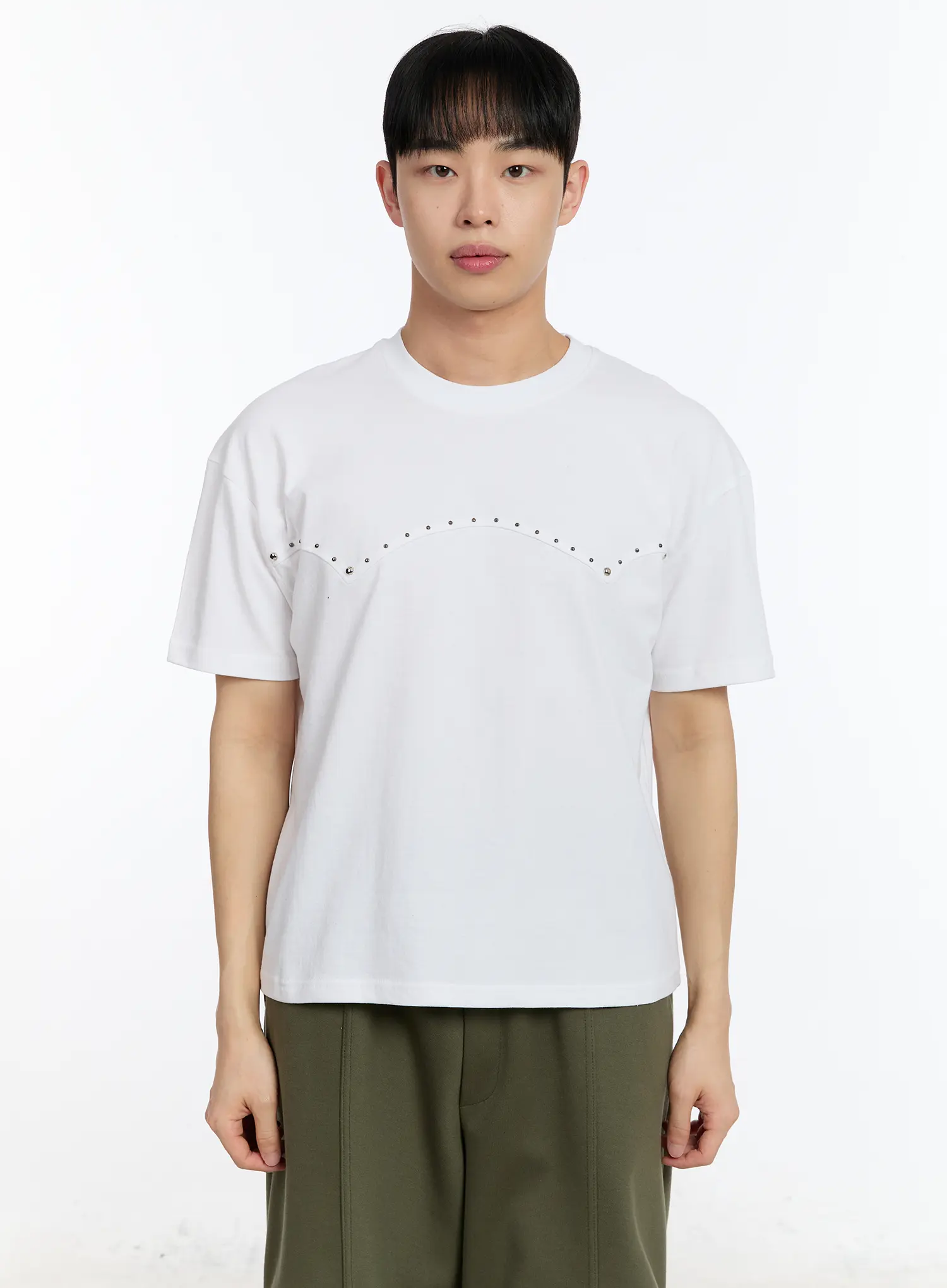 Men's Studded Short Sleeve Tee IA507 - Image 13