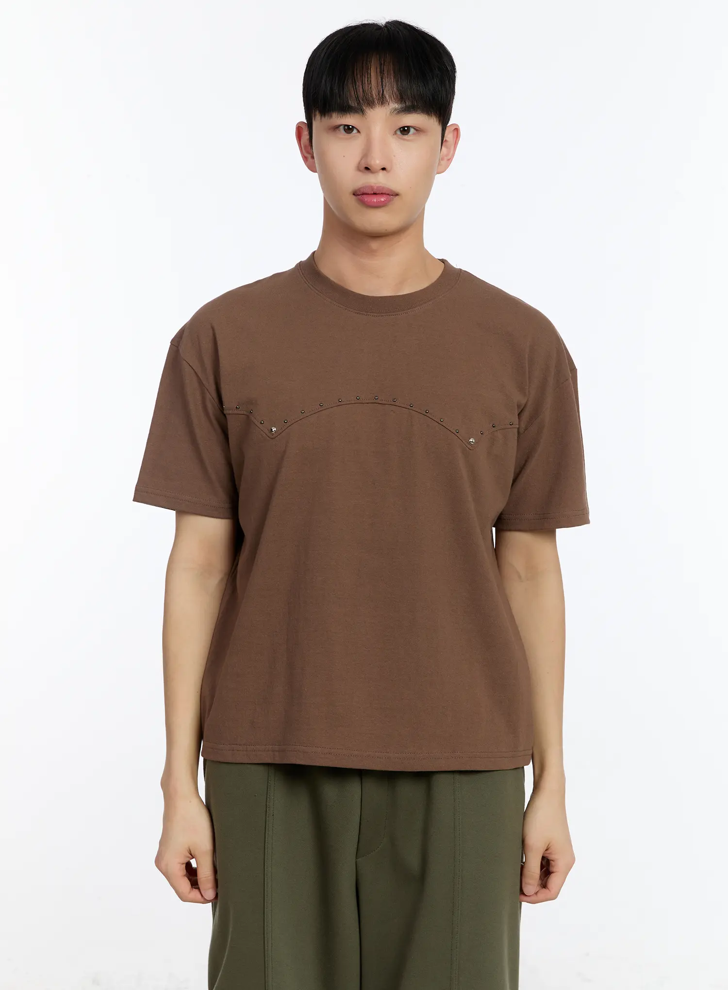 Men's Studded Short Sleeve Tee IA507 - Image 14