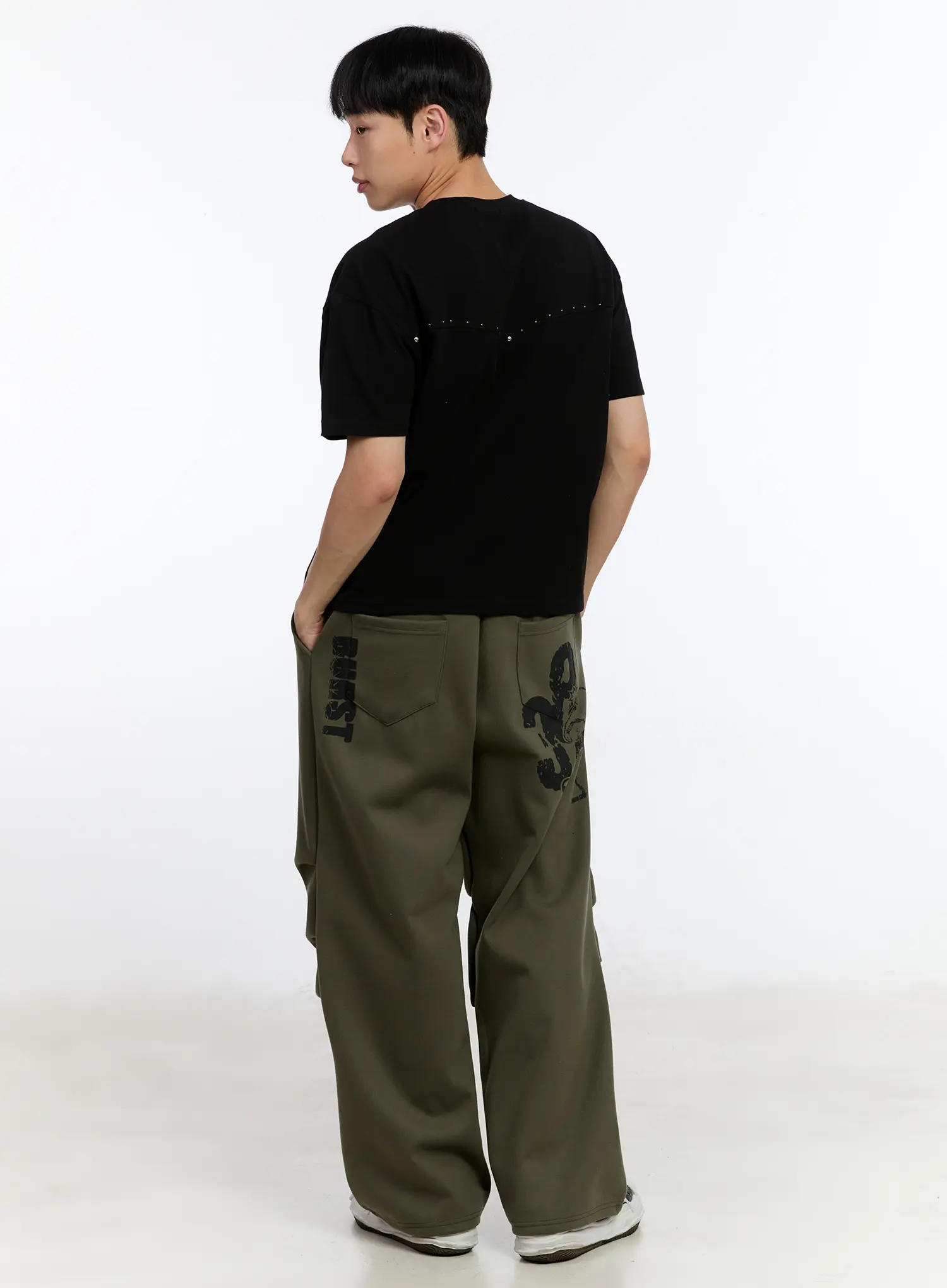 Men's Studded Short Sleeve Tee IA507 - Image 2